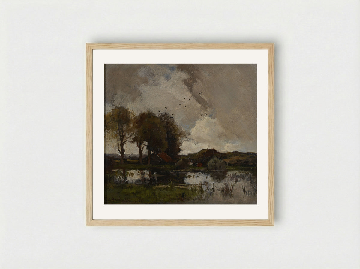 Landschap - Théophile de Bock - Framed Print Wood