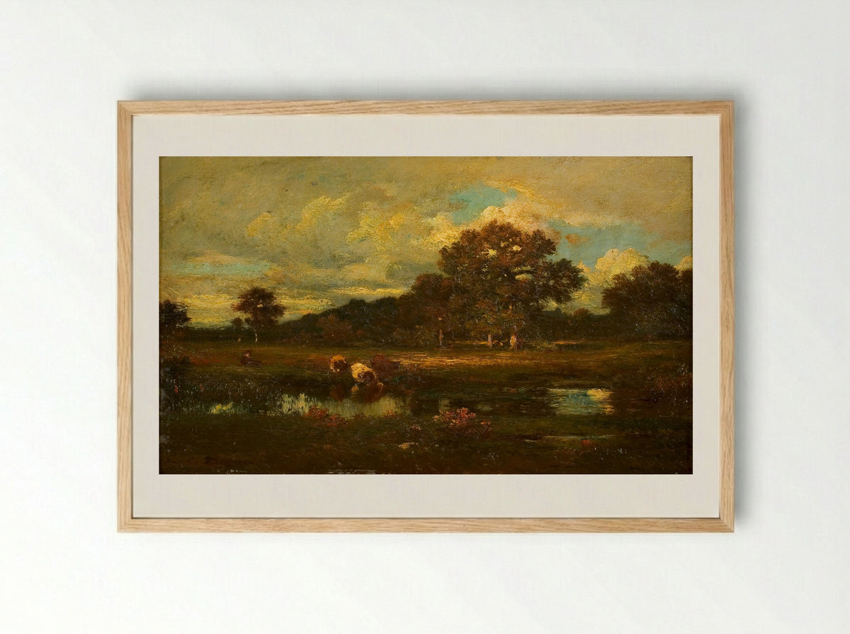 Landschap - Léon-Victor Dupré - Framed Print Wood