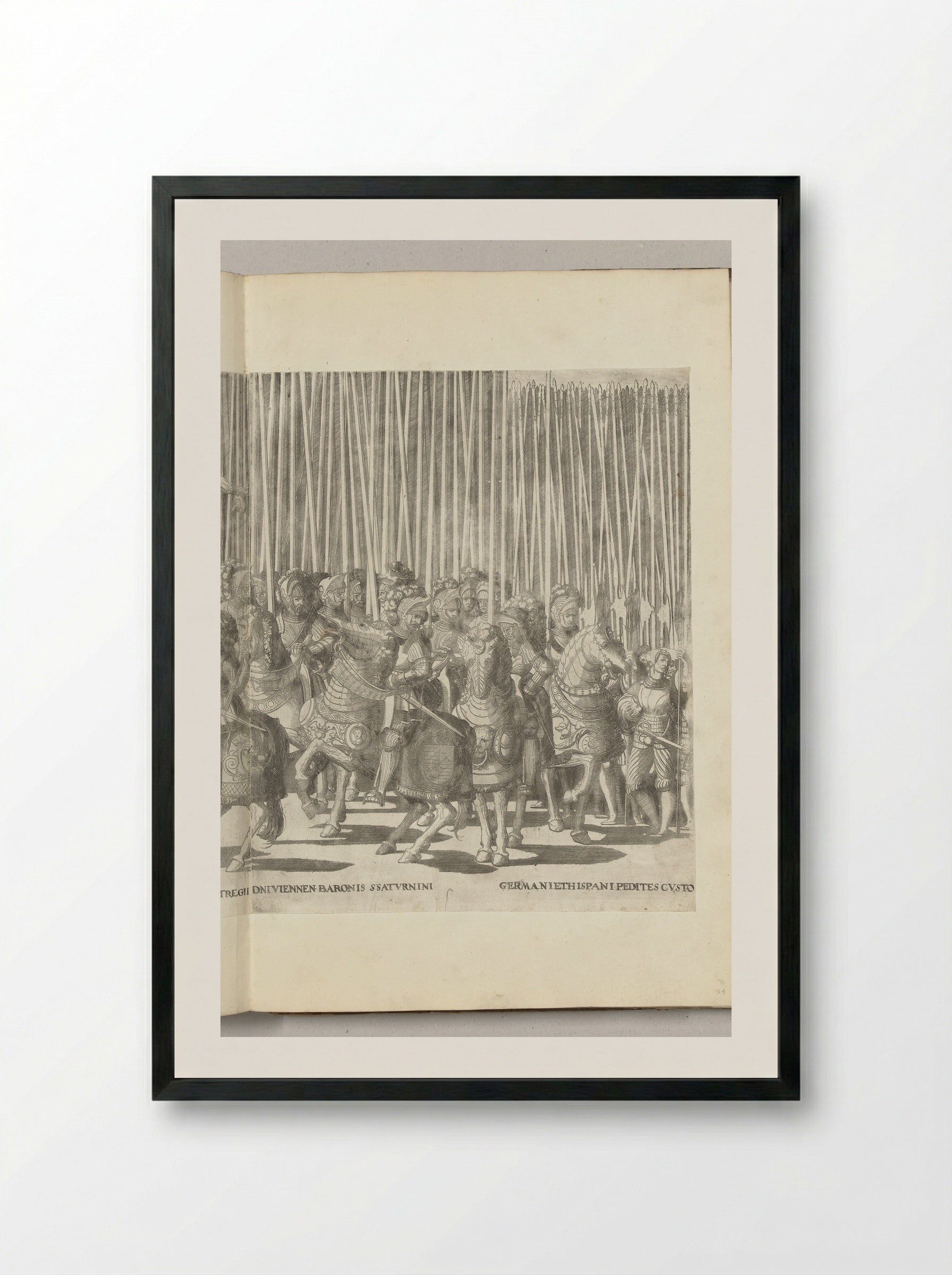 Landsknechten - Nicolaas Hogenberg - Framed Print Black