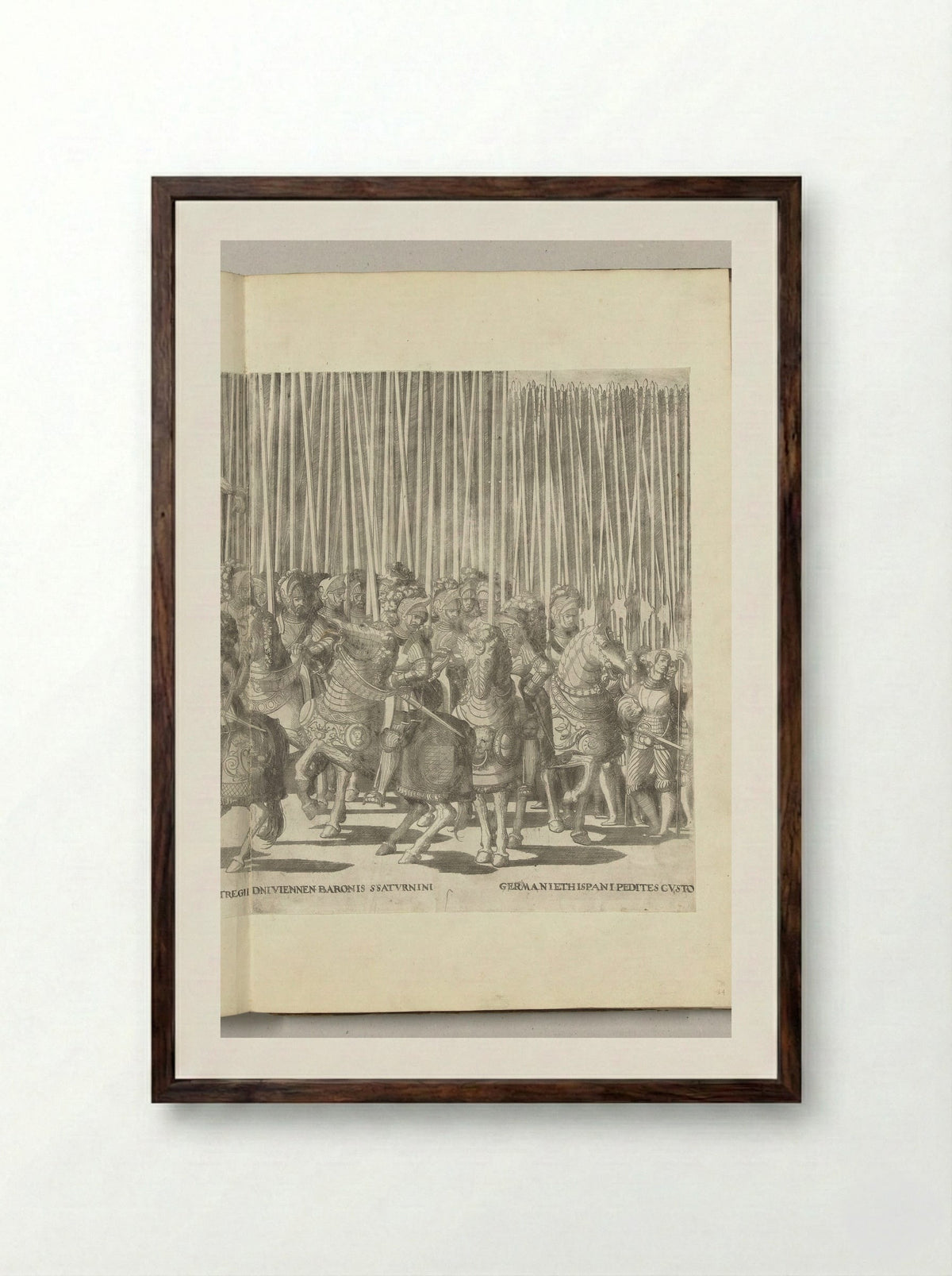 Landsknechten - Nicolaas Hogenberg - Framed Print Dark Wood