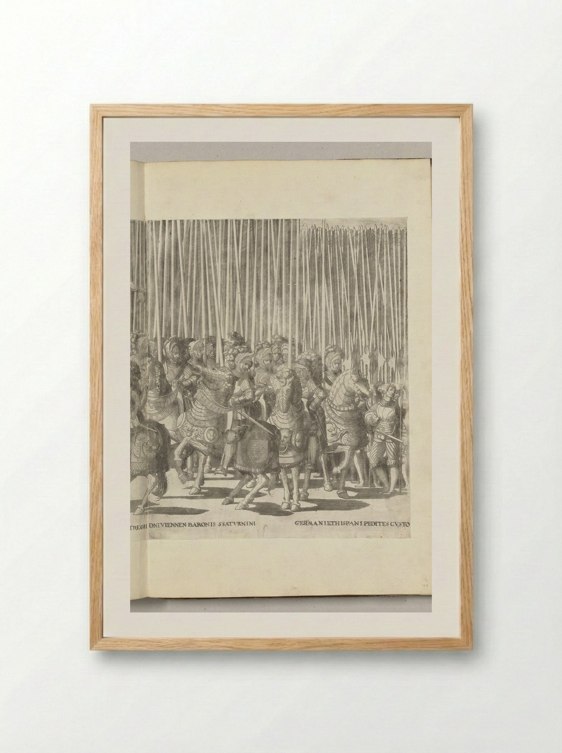 Landsknechten - Nicolaas Hogenberg - Framed Print Wood