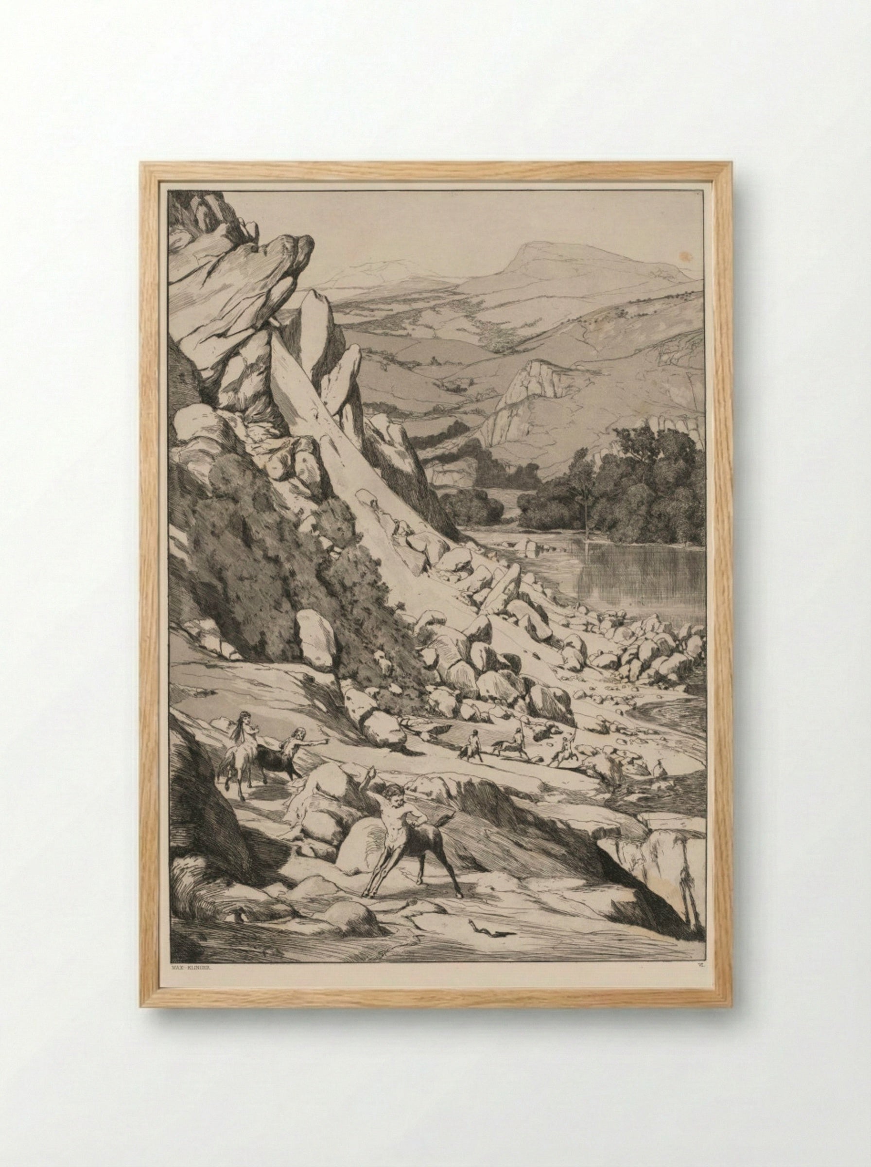 Landslide (Opus IV, 6) - Max Klinger - Framed Print Wood