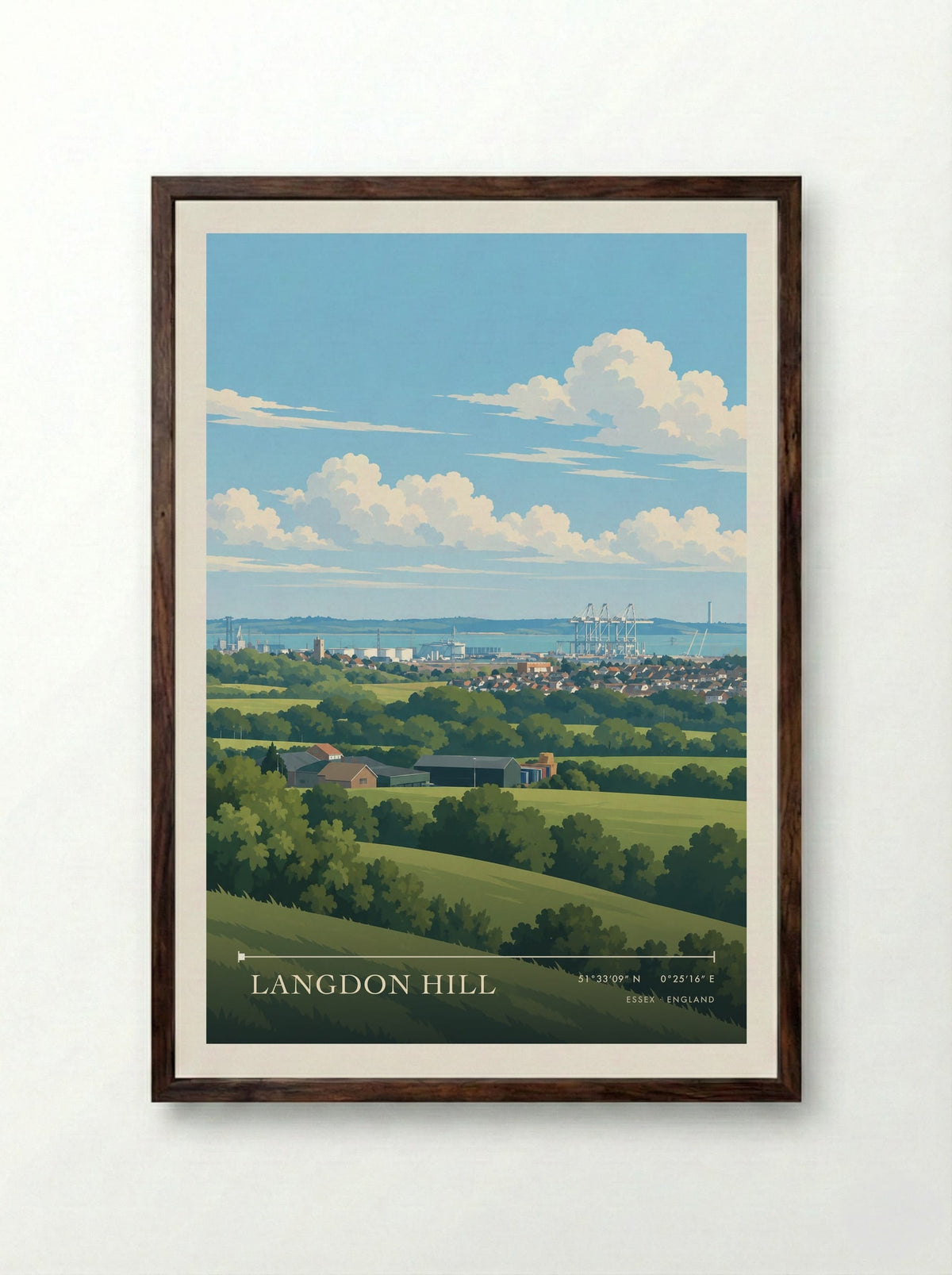 Langdon Hill, Essex | Travel Poster - Framed Print Dark Wood