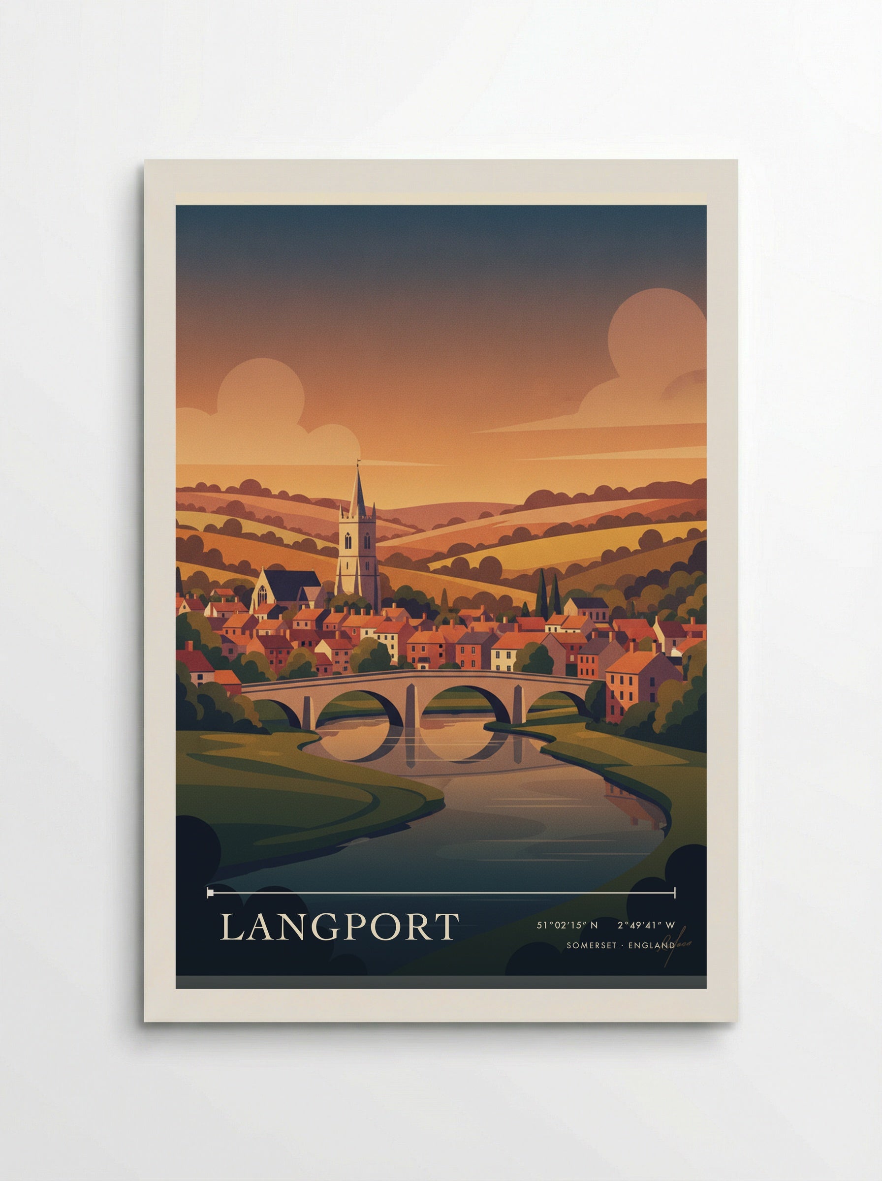 Langport Somerset England Travel Poster - Poster