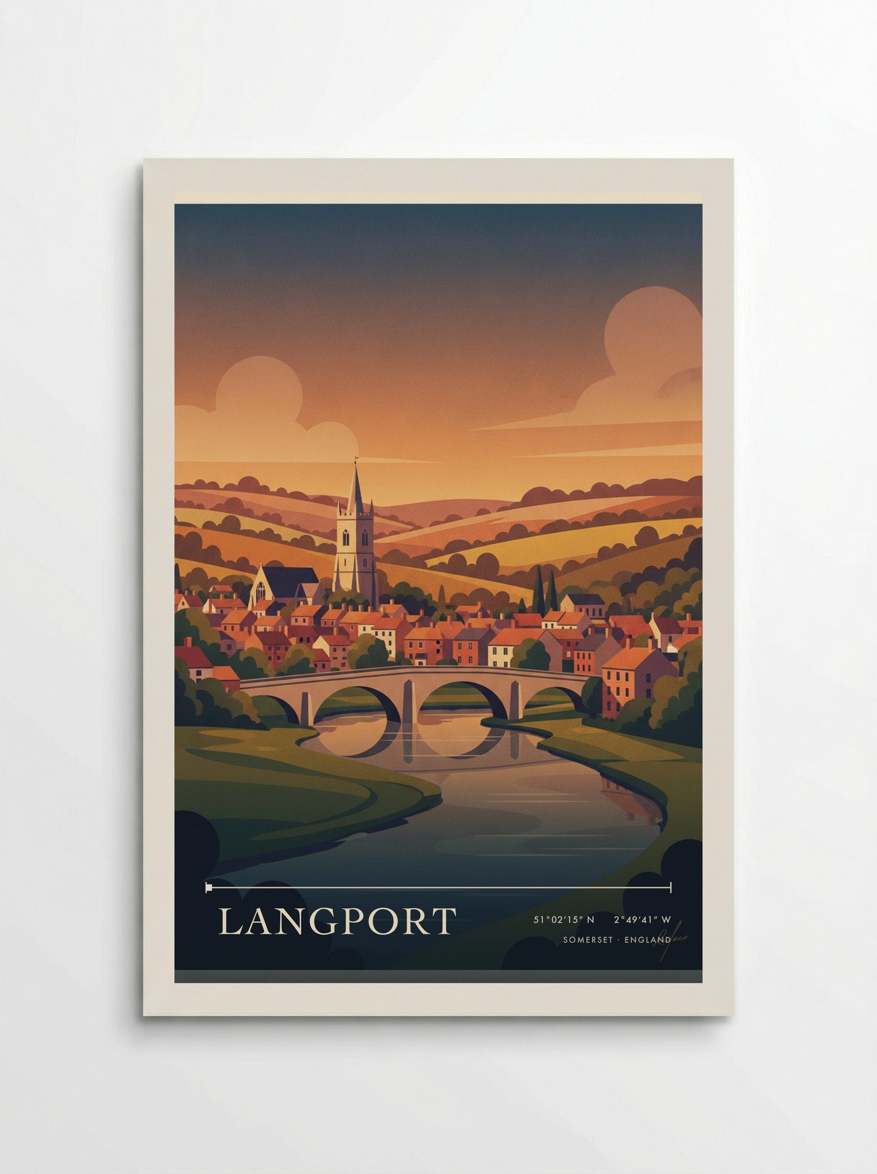 Langport Somerset England Travel Poster - Poster
