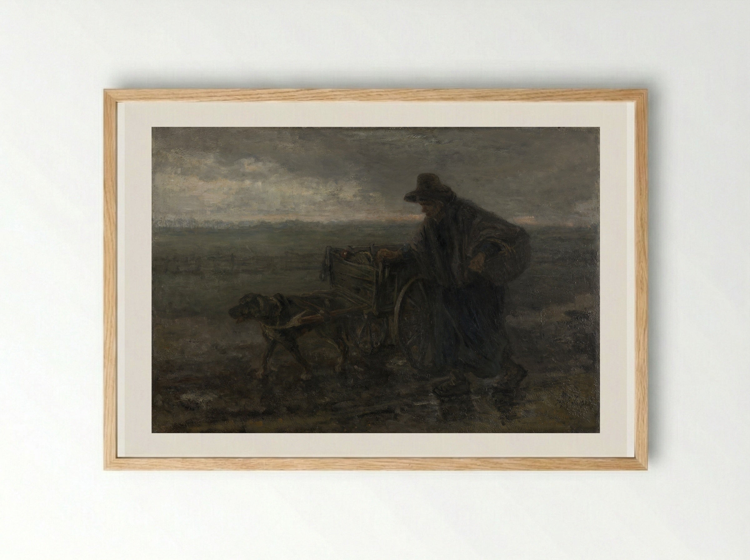 Langs velden en wegen (Along Fields and Roads) - Jozef Israëls - Framed Print Wood