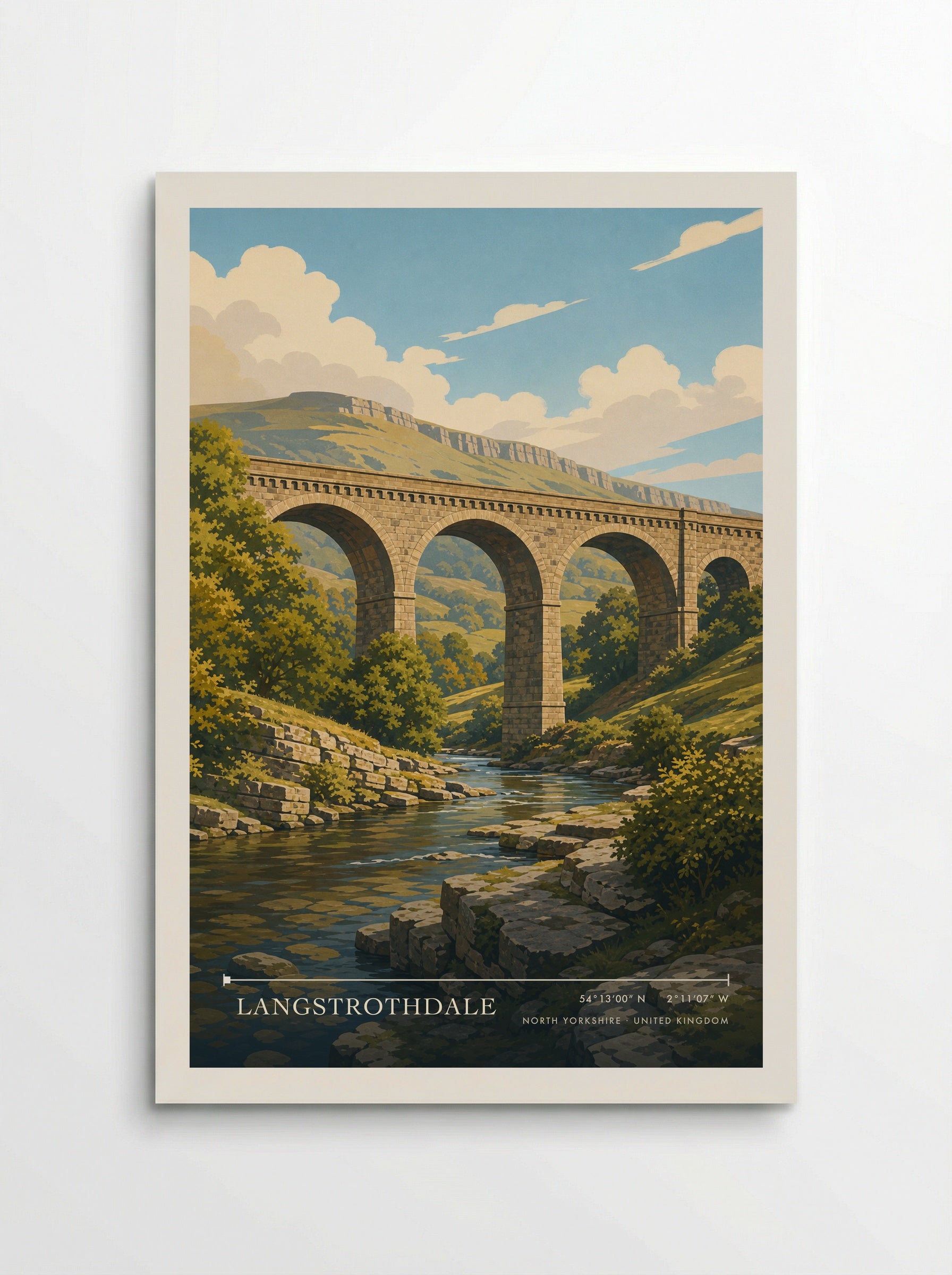 Langstrothdale North Yorkshire United Kingdom Travel Poster - Poster