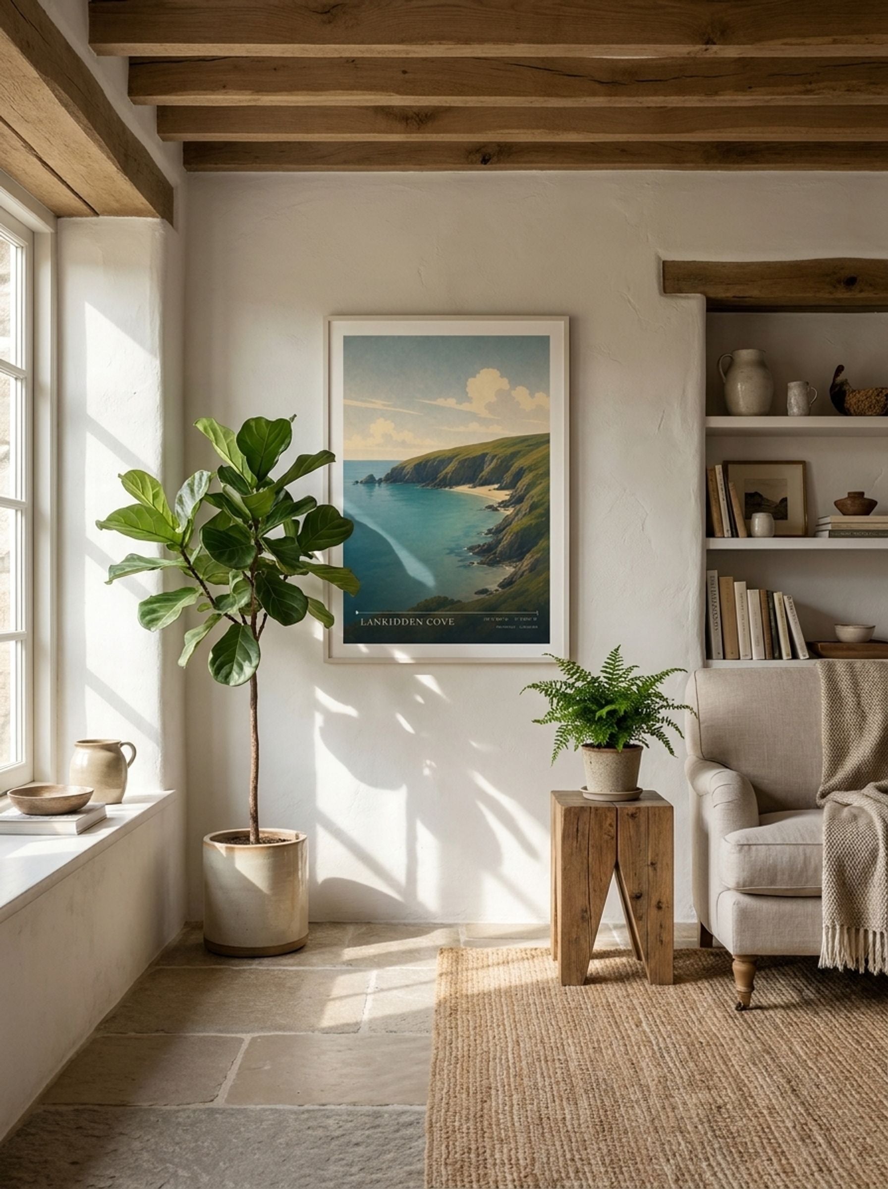 Lankidden Cove Cornwall England Travel Poster - Lifestyle