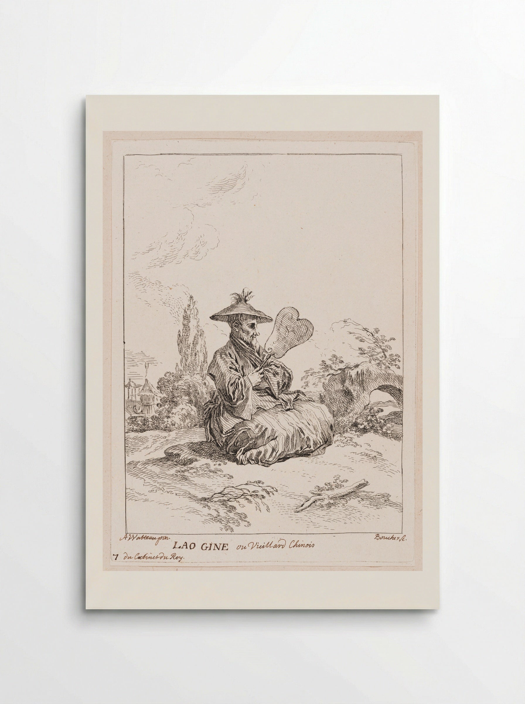 Lao Gine ou Vieillard Chinois - François Boucher - Poster