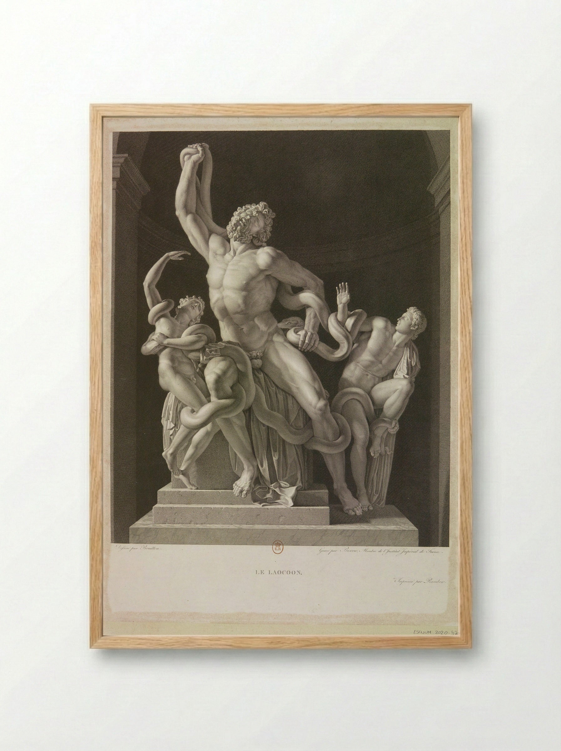 Laocoön - Charles Clément Bervic - Framed Print Wood