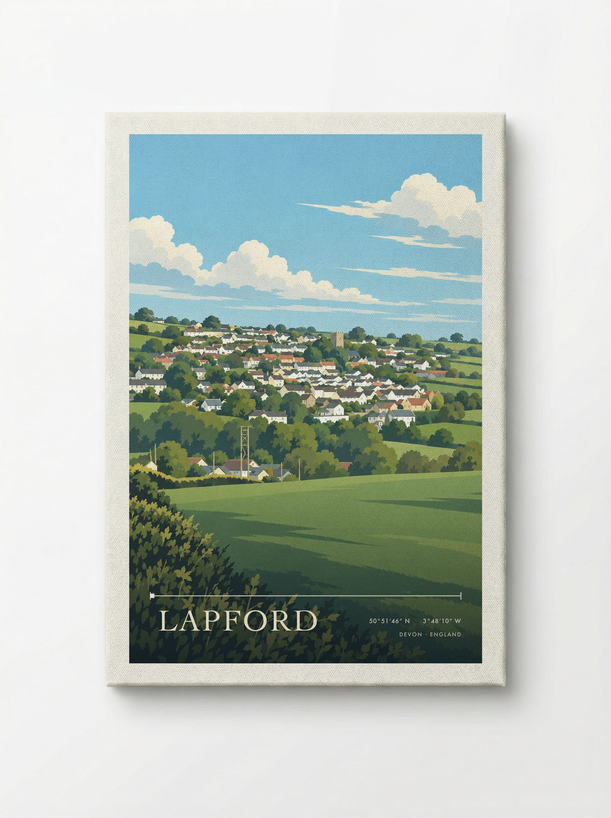 Lapford, Devon | Travel Poster - Canvas