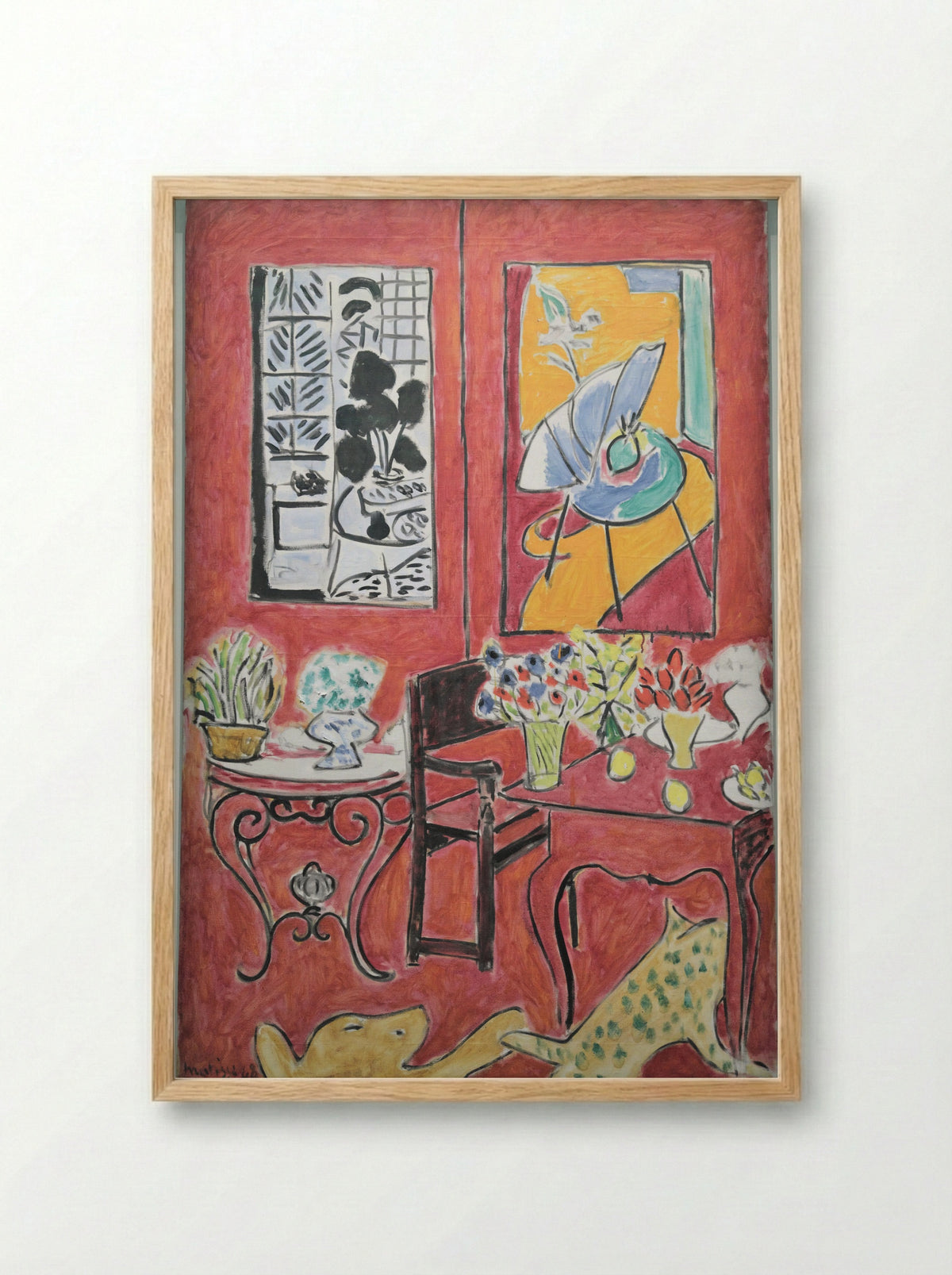 Large Red Interior - Henri Matisse - Framed Print Wood