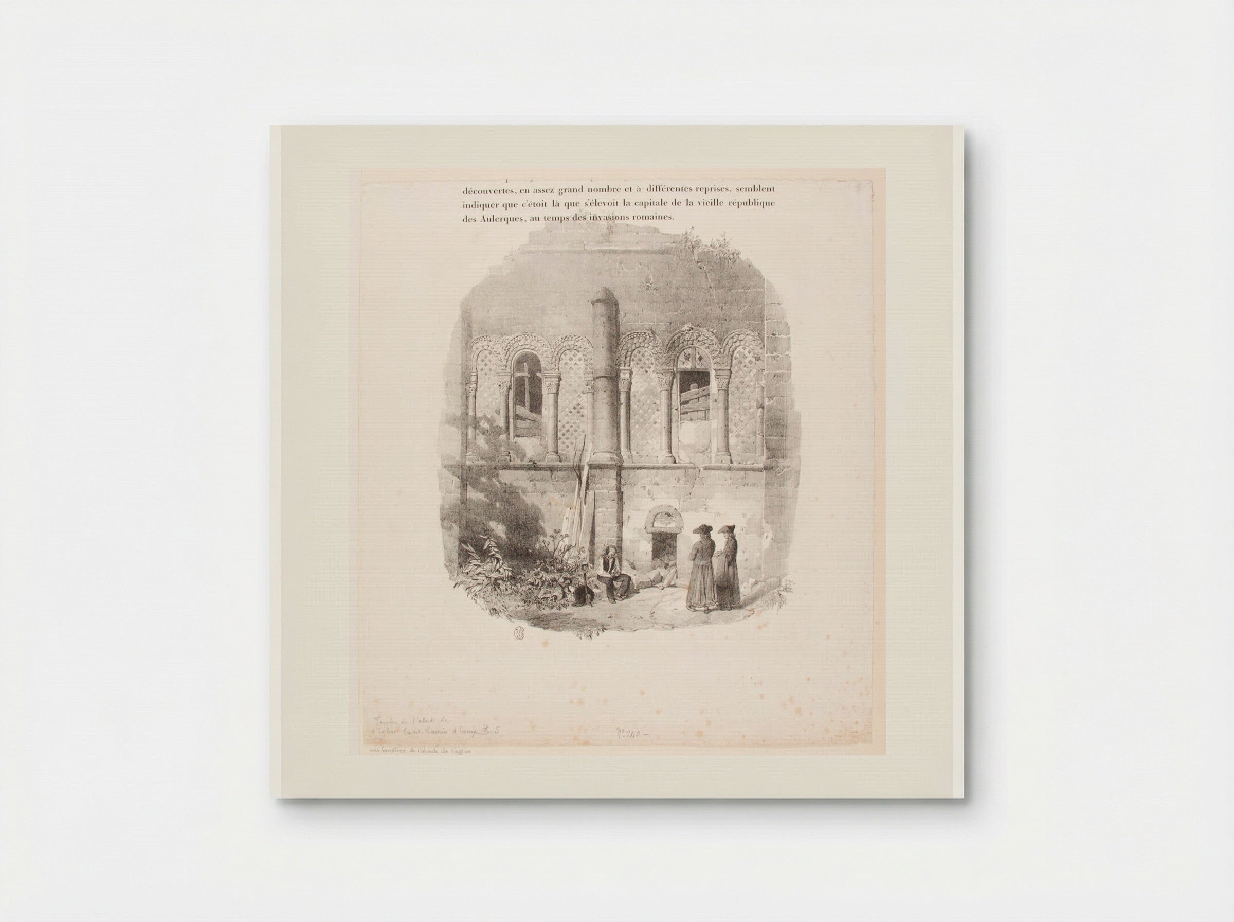 Large Tail-piece Representing the Apse Windows of the Church of Saint Taurin, Evreux - Richard Parkes Bonington - Poster