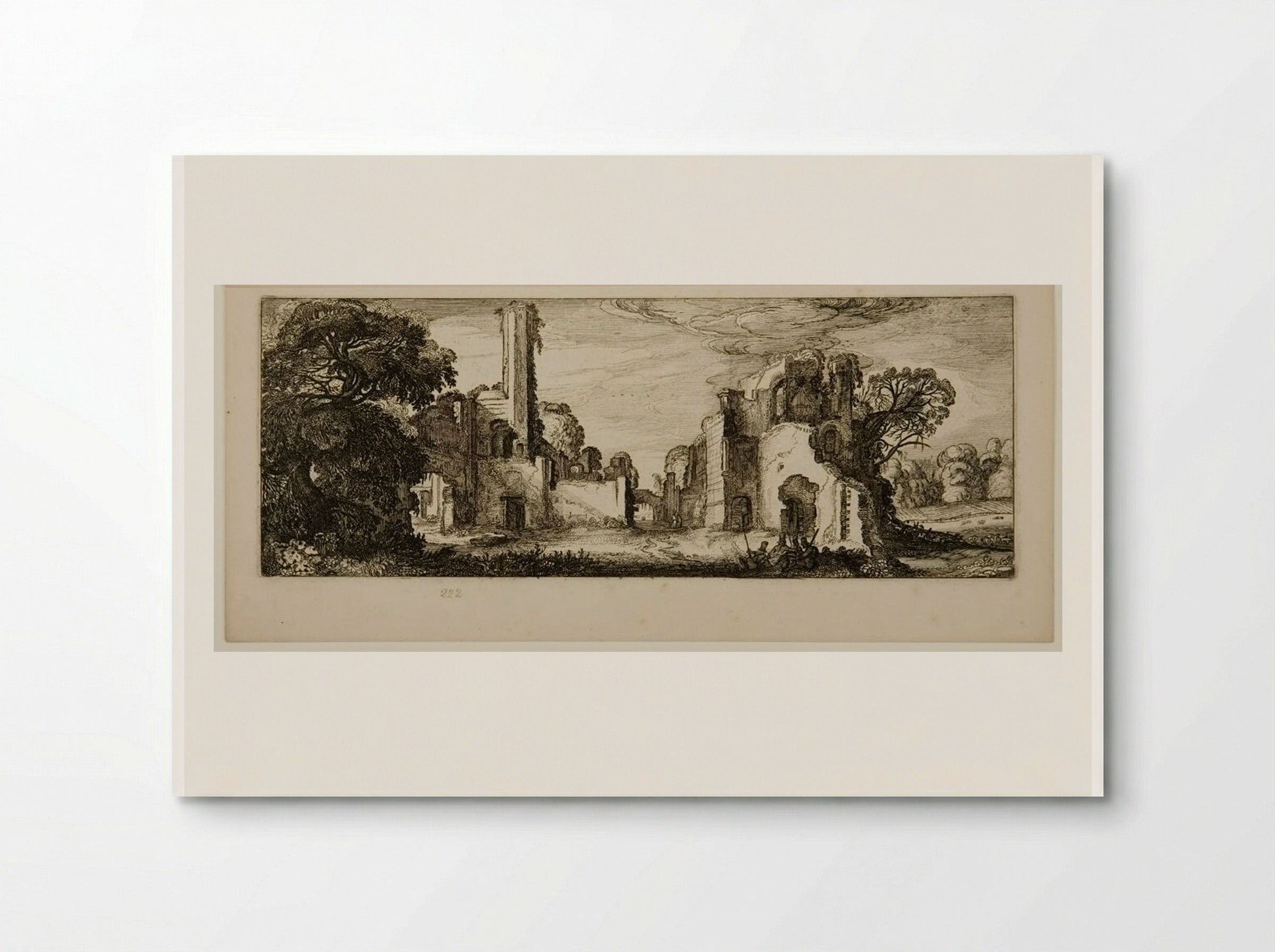 Large Tree and Ruins with a Tower - Jan van de Velde II - Poster