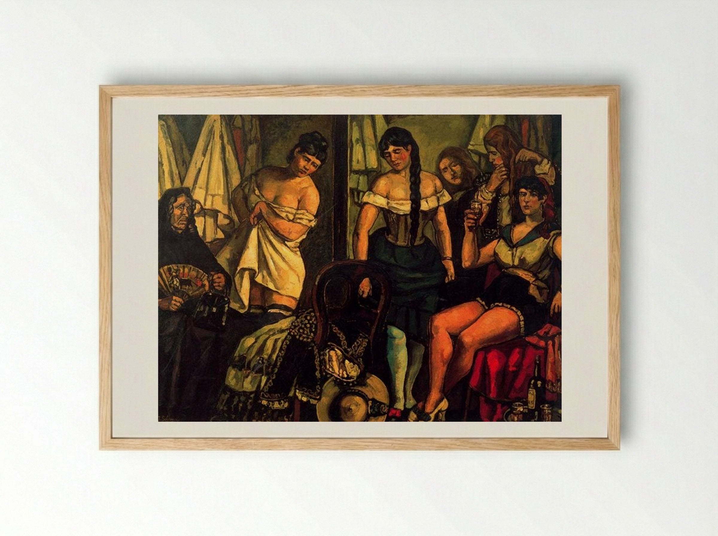 Las chicas de la Claudia - José Gutiérrez Solana - Framed Print Wood