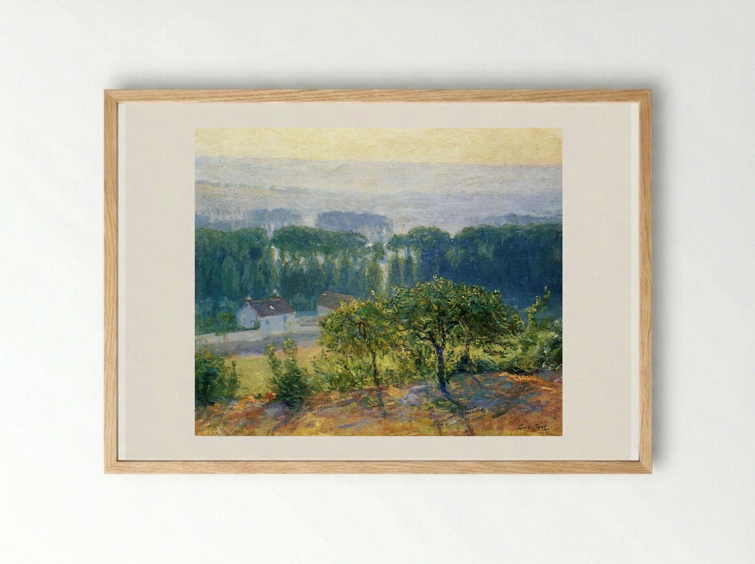 Late Afternoon Giverny - Guy Rose - Framed Print Wood