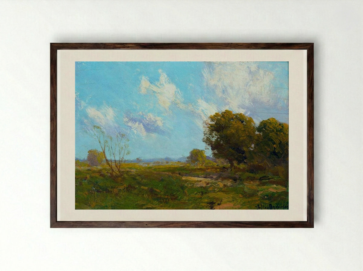 Late Afternoon - Robert Julian Onderdonk - Framed Print Dark Wood