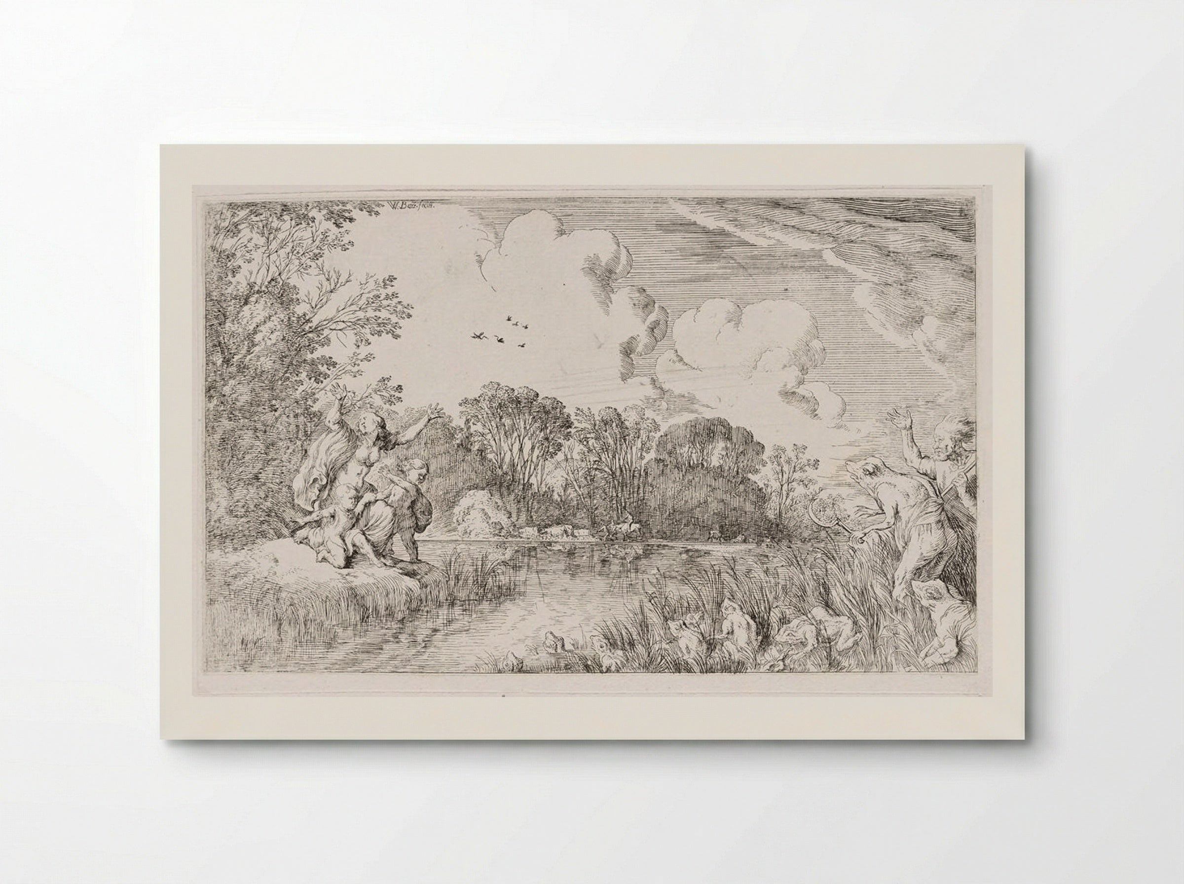 Latona Transforms the Lycian Peasants into Frogs - Johann Wilhelm Baur - Poster