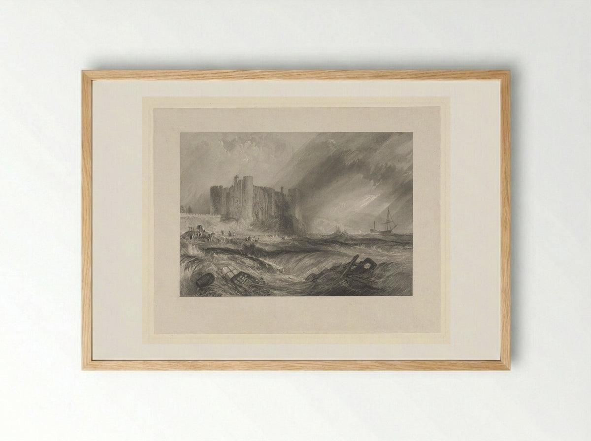 Laugharne Castle - John Horsburgh - Framed Print Wood