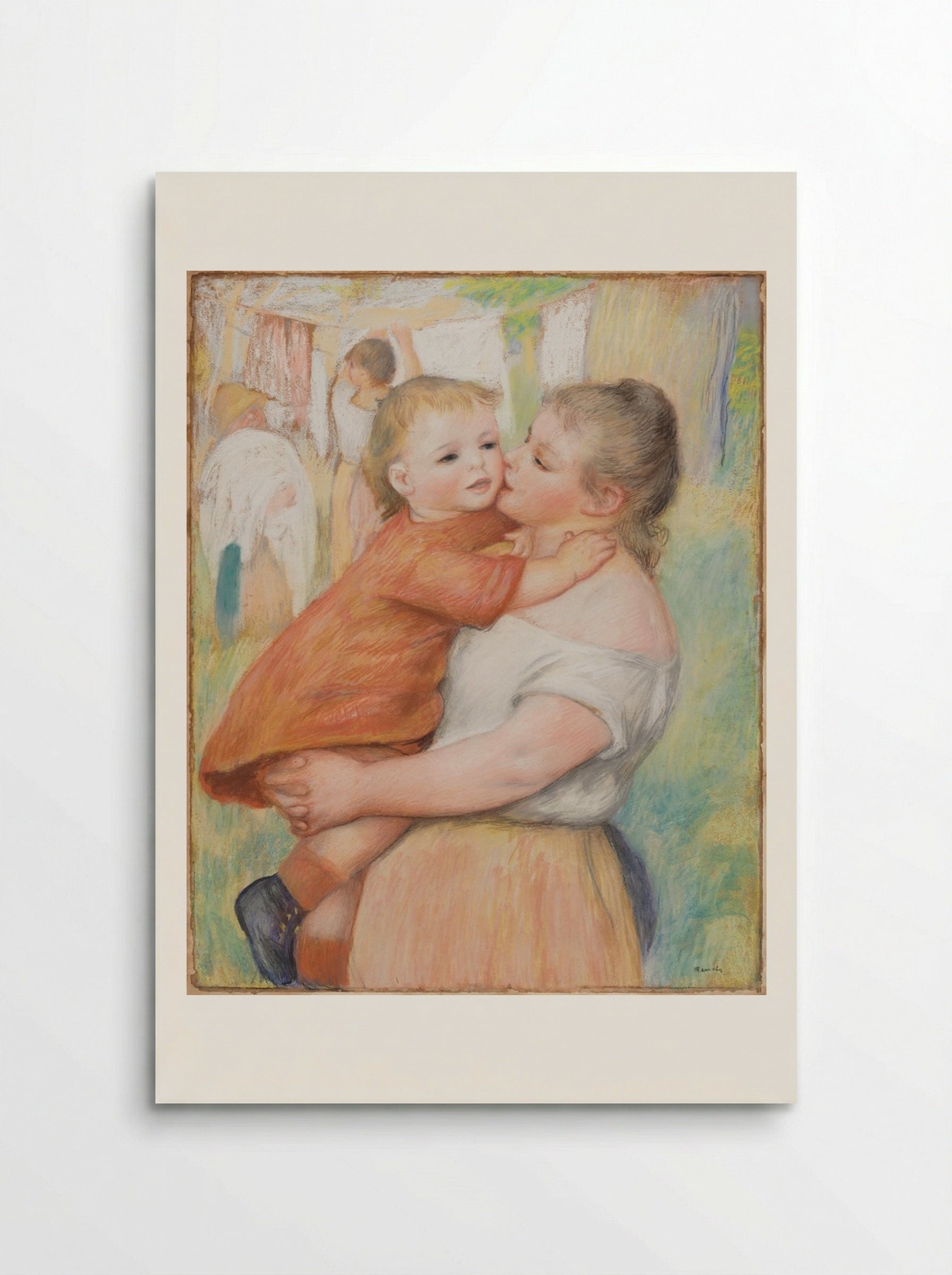 Laundress and Her Child (Aline and Pierre) - Pierre-Auguste Renoir - Poster