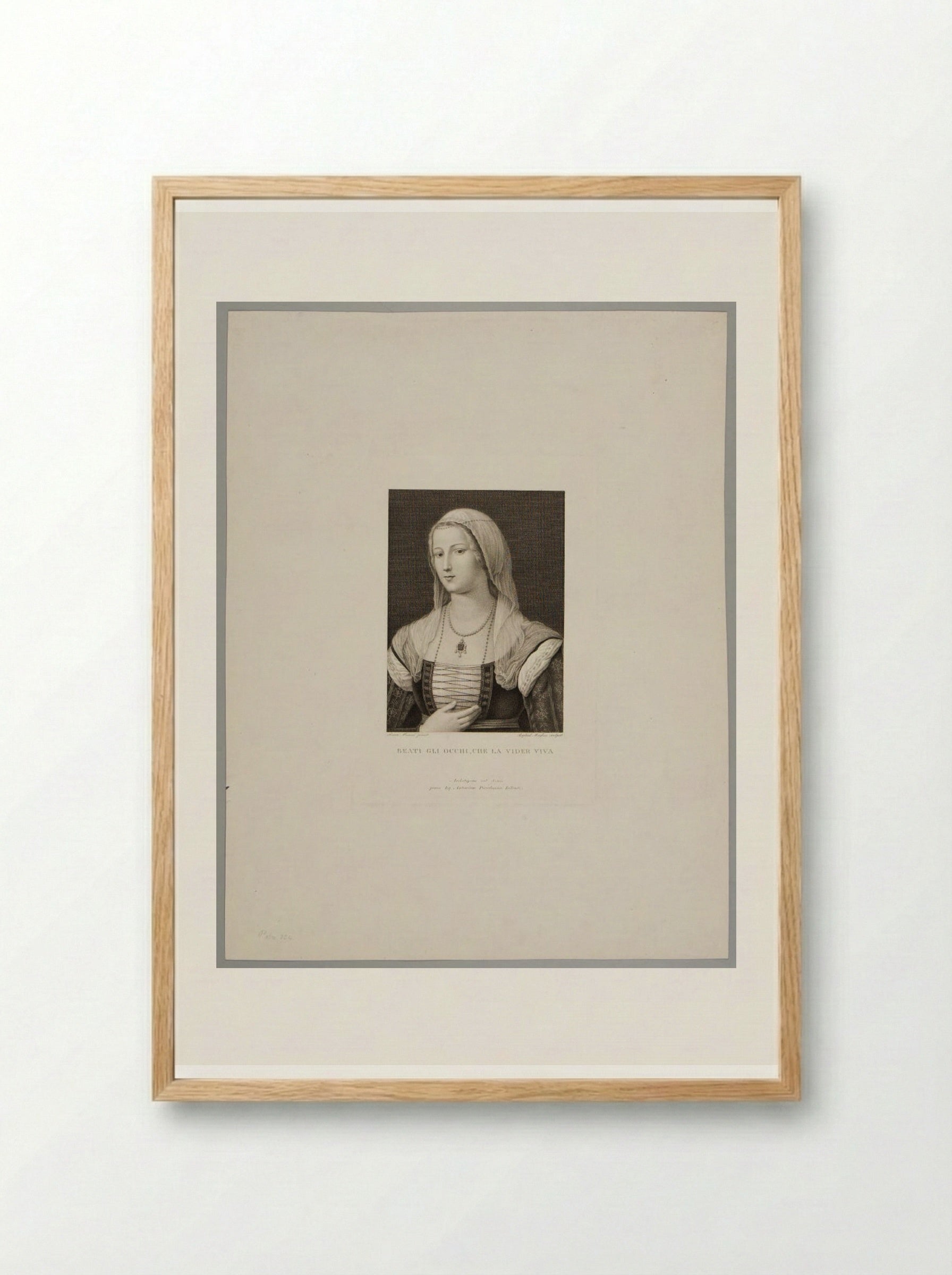Laura - Raphael Morghen - Framed Print Wood