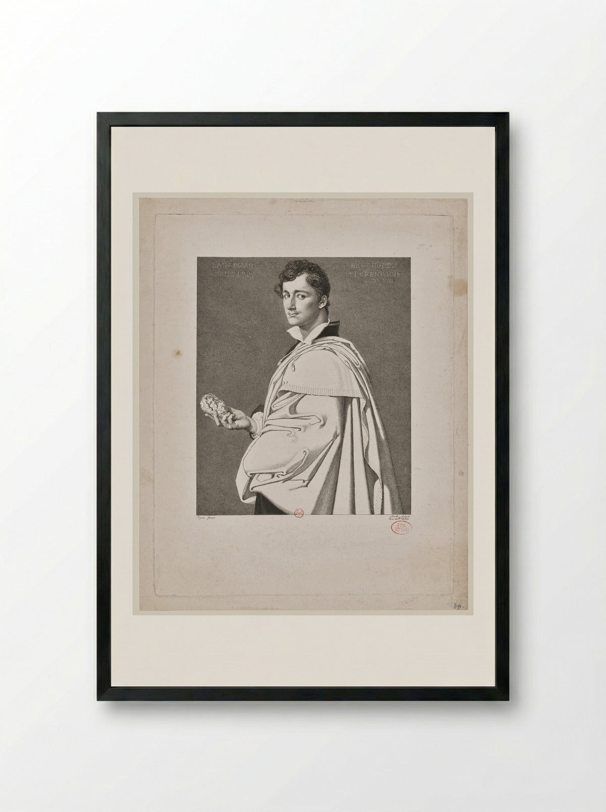 Laurenzo Bartholini - Jean Louis Potrelle - Framed Print Black
