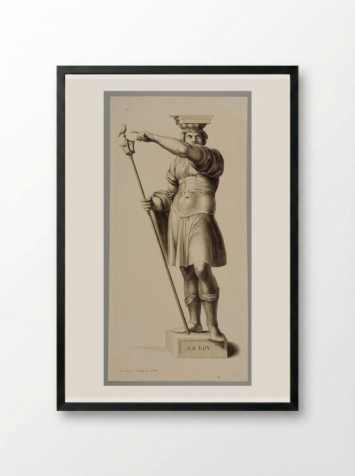 Law (La Loy) - Gérard Audran - Framed Print Black