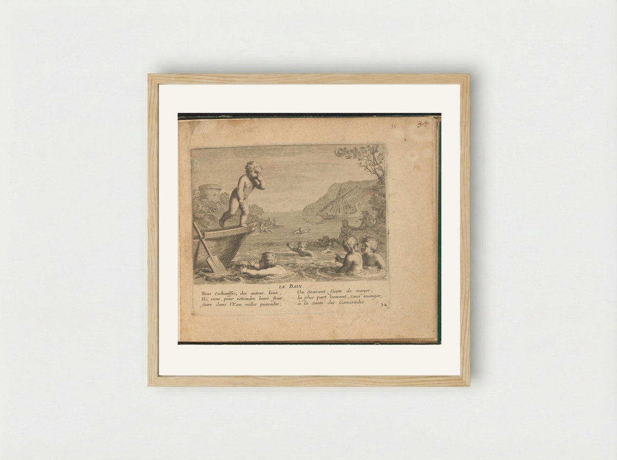 Le Bain - Claudine Stella - Framed Print Wood