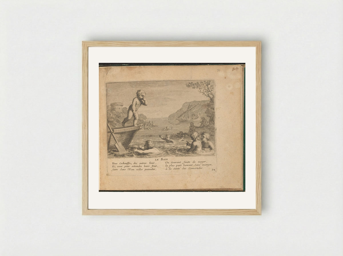 Le Bain - Claudine Stella - Framed Print Wood