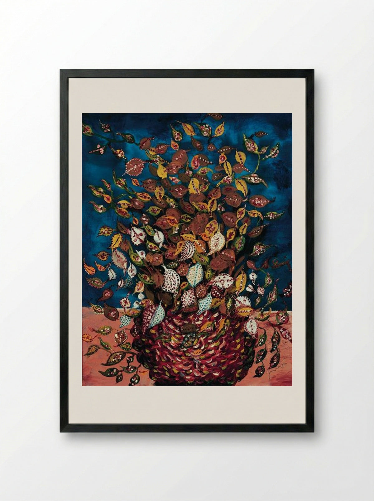 Le Bouquet de Feuilles - Séraphine Louis - Framed Print Black