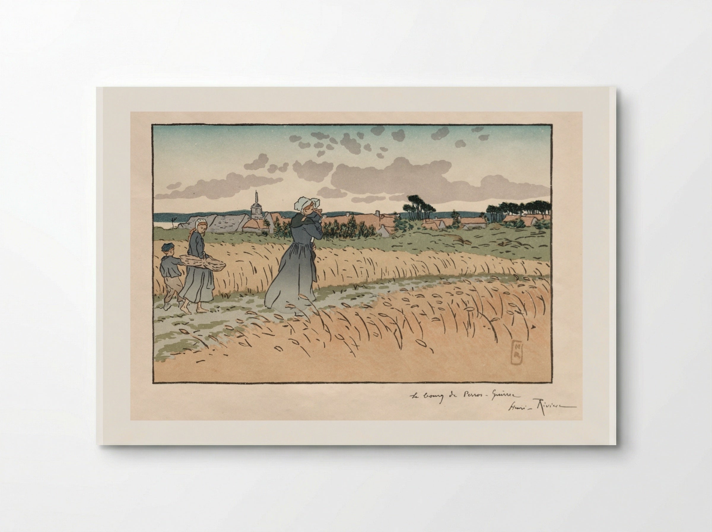Le Bourg de Perros-Guirec - Henri Rivière - Poster