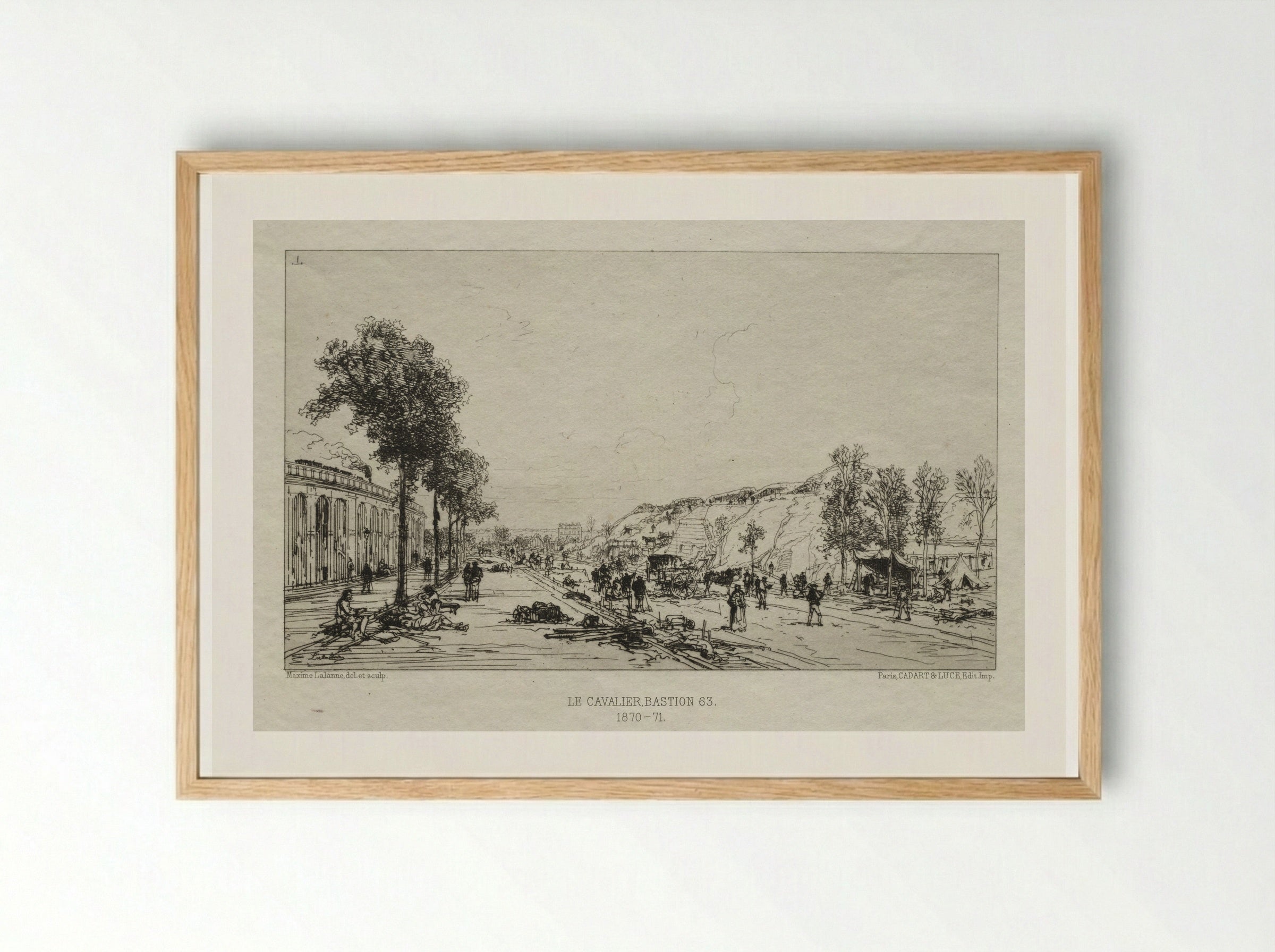 Le Cavalier, Bastion 63 - Maxime Lalanne - Framed Print Wood