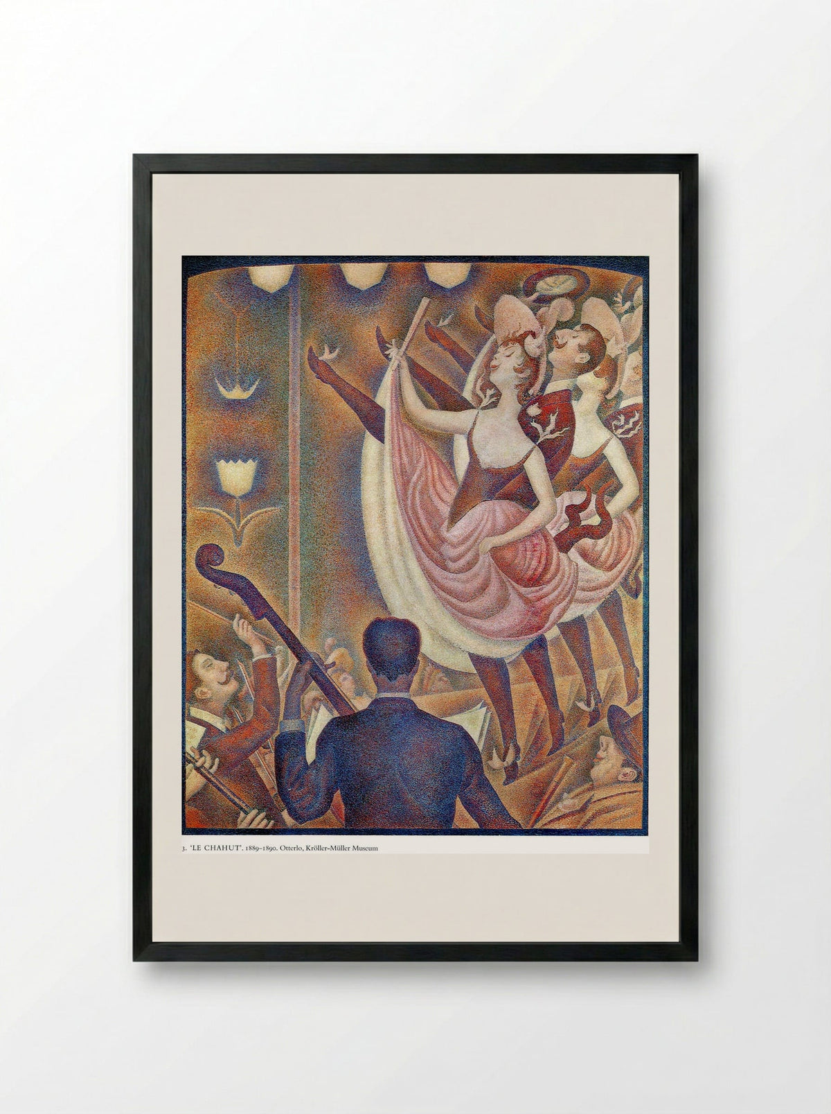 Le Chahut - Georges Seurat - Framed Print Black