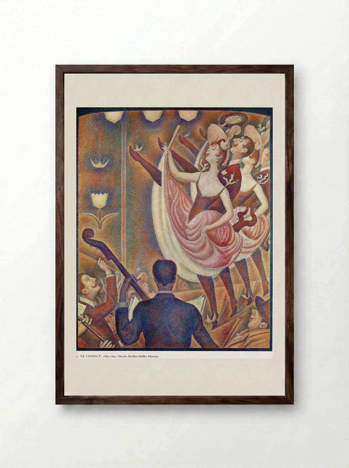 Le Chahut - Georges Seurat - Framed Print Dark Wood