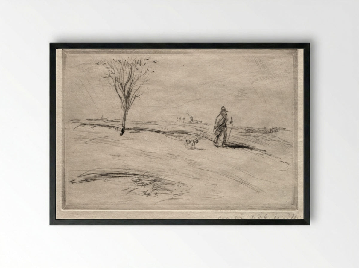 Le Chamineau - Jean-François Raffaëlli - Framed Print Black