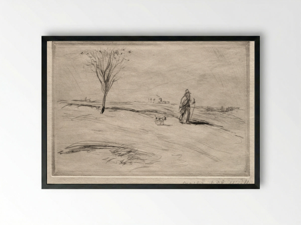 Le Chamineau - Jean-François Raffaëlli - Framed Print Black