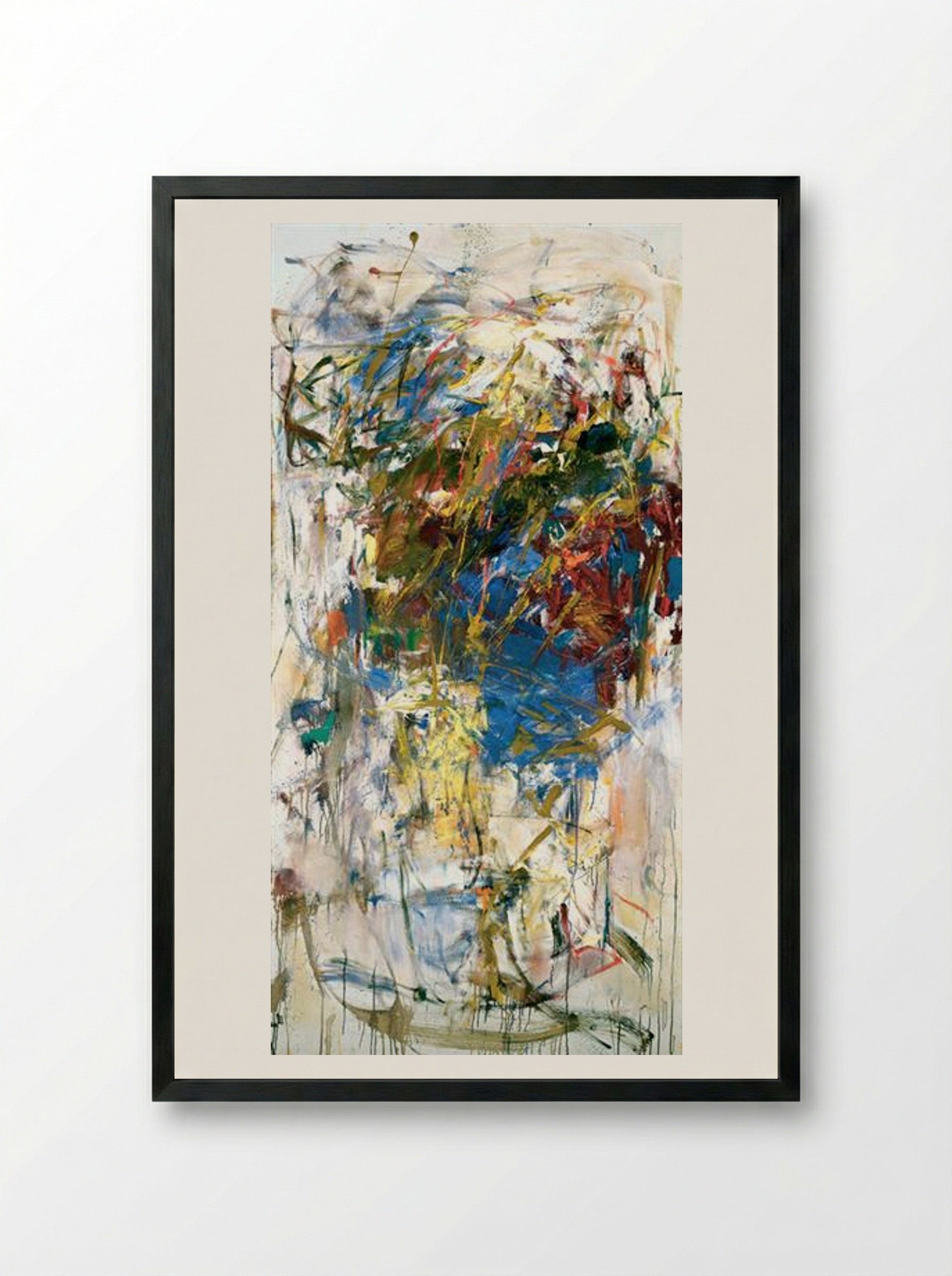 Le Chemin des Ecoliers - Joan Mitchell - Framed Print Black