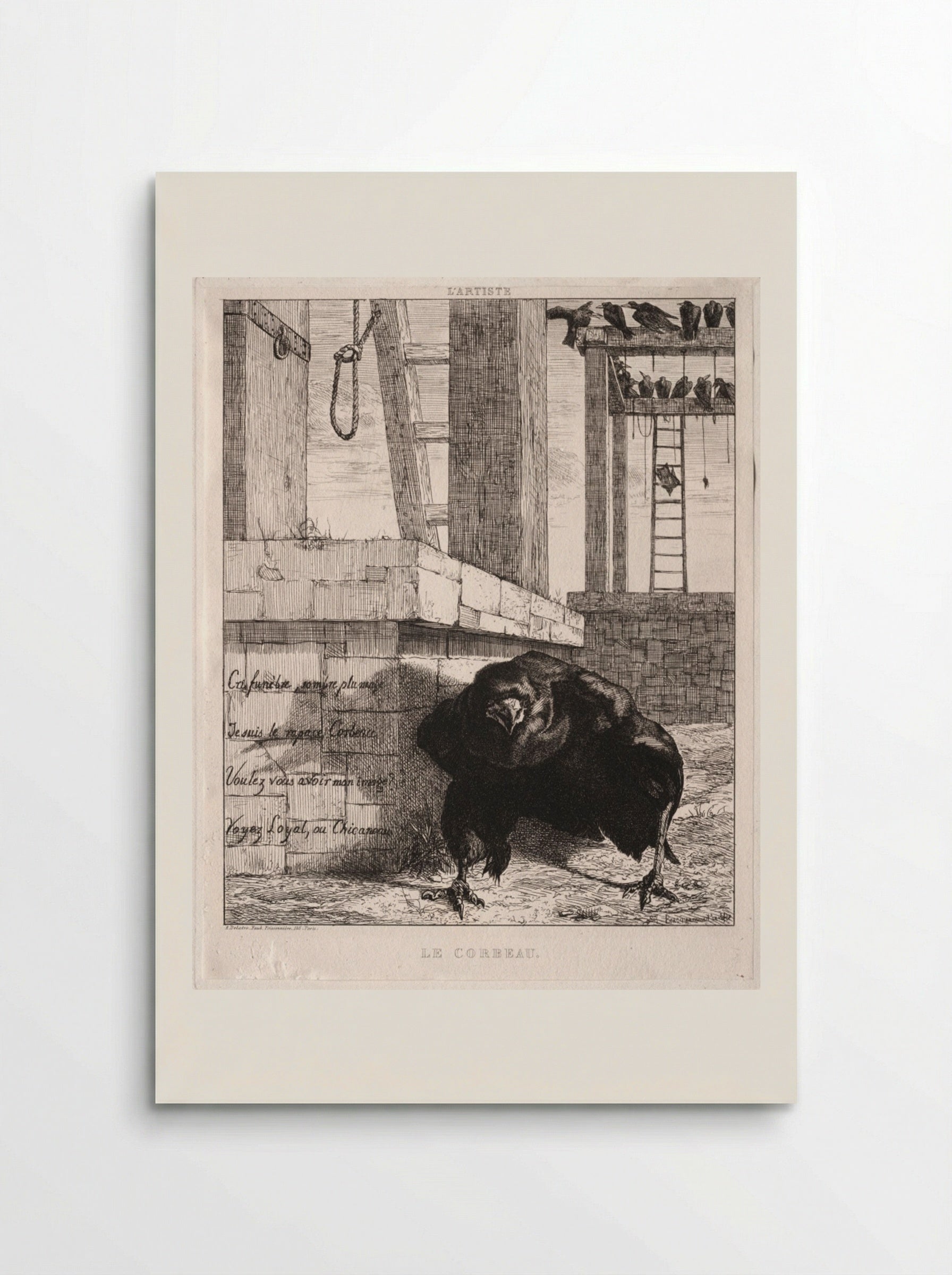 Le Corbeau (The Raven) - Félix Bracquemond - Poster