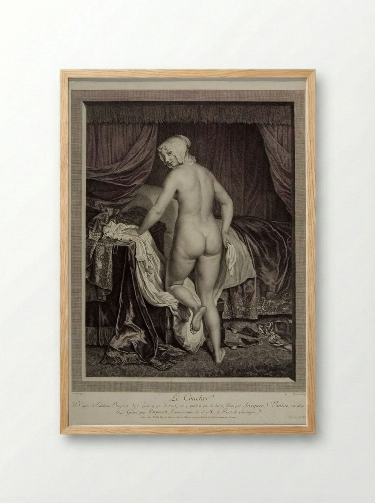 Le Coucher - Carlo Antonio Porporati - Framed Print Wood