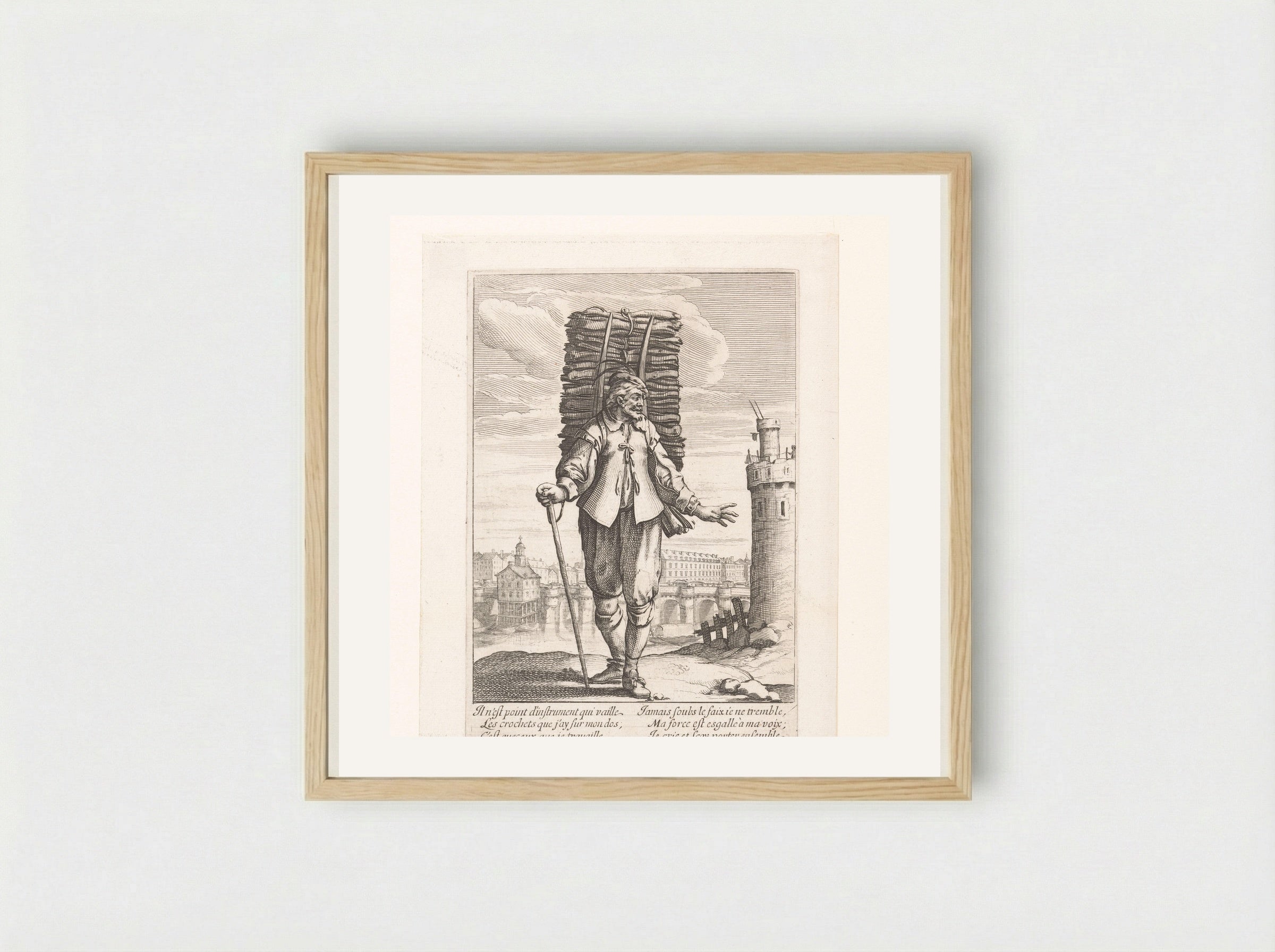 Le Crocheteur - Abraham Bosse - Framed Print Wood