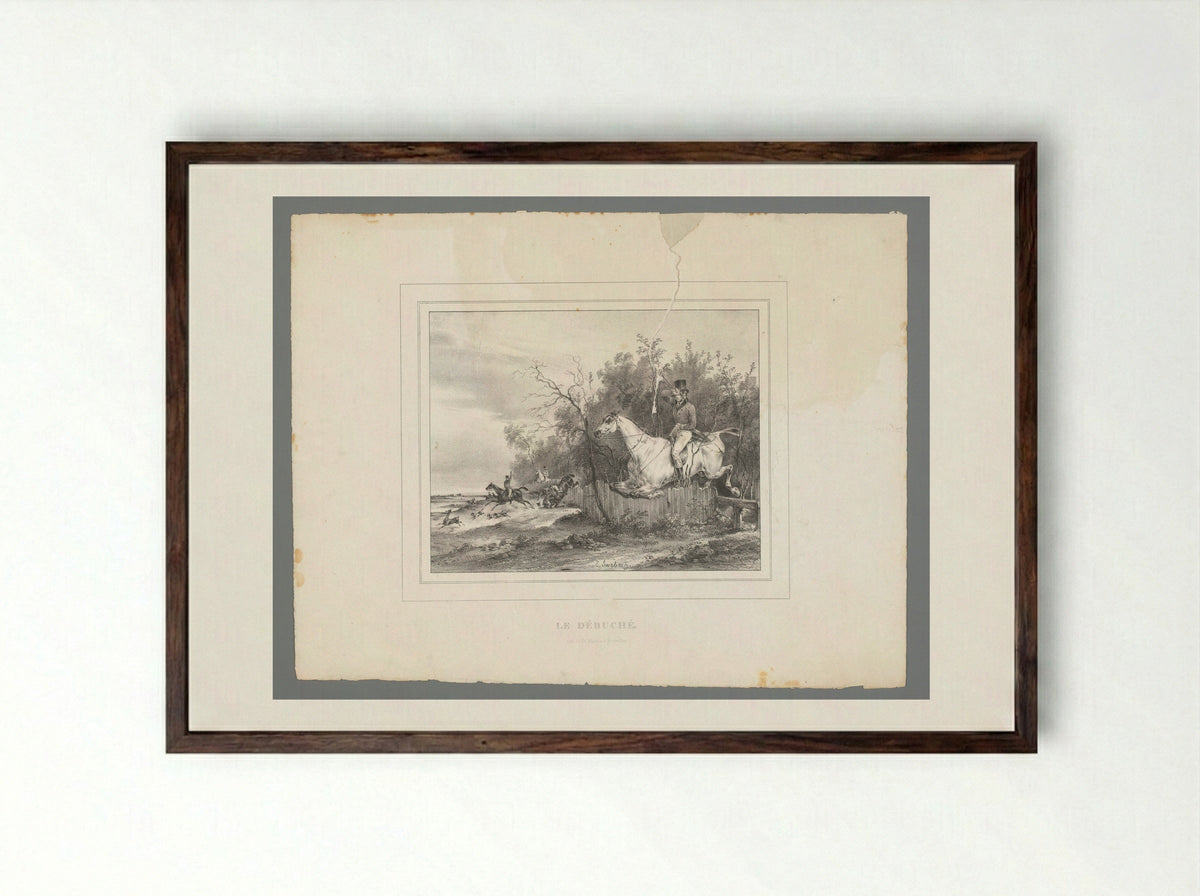 Le Débuché - Antoine Dewasme-Plétinckx - Framed Print Dark Wood