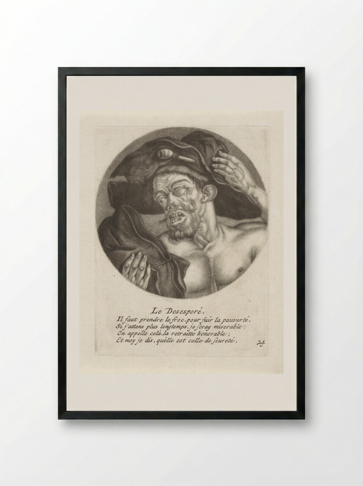 Le Desesperé - Jacob Gole - Framed Print Black
