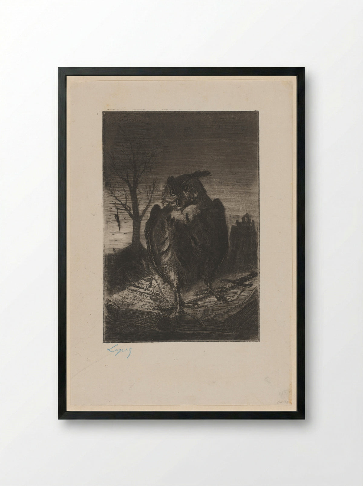 Le Destin - Ludovic Napoléon Lepic - Framed Print Black