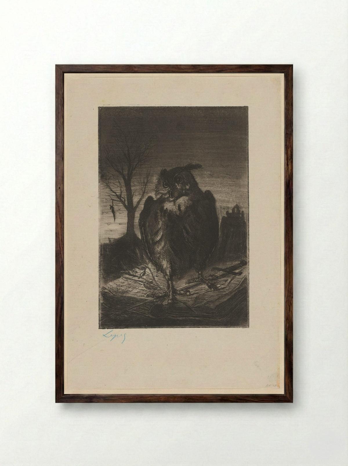 Le Destin - Ludovic Napoléon Lepic - Framed Print Dark Wood
