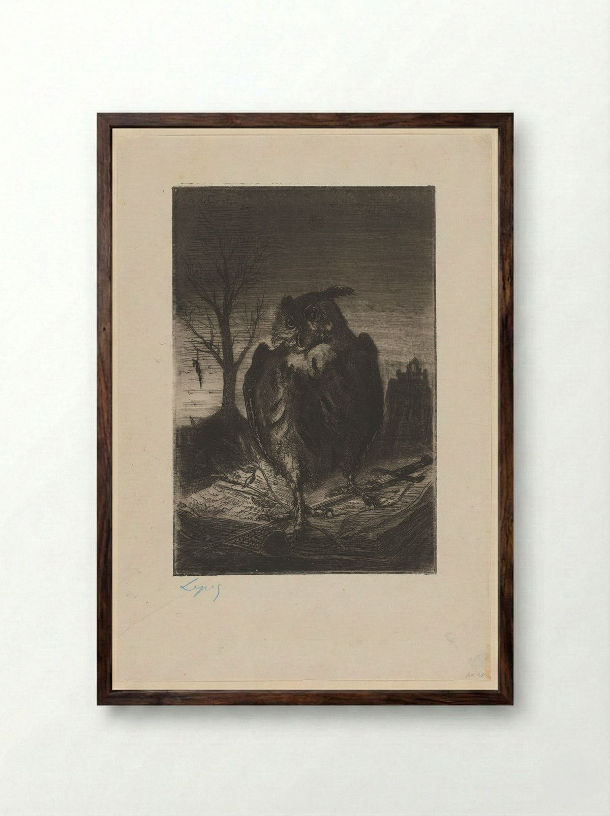 Le Destin - Ludovic Napoléon Lepic - Framed Print Dark Wood