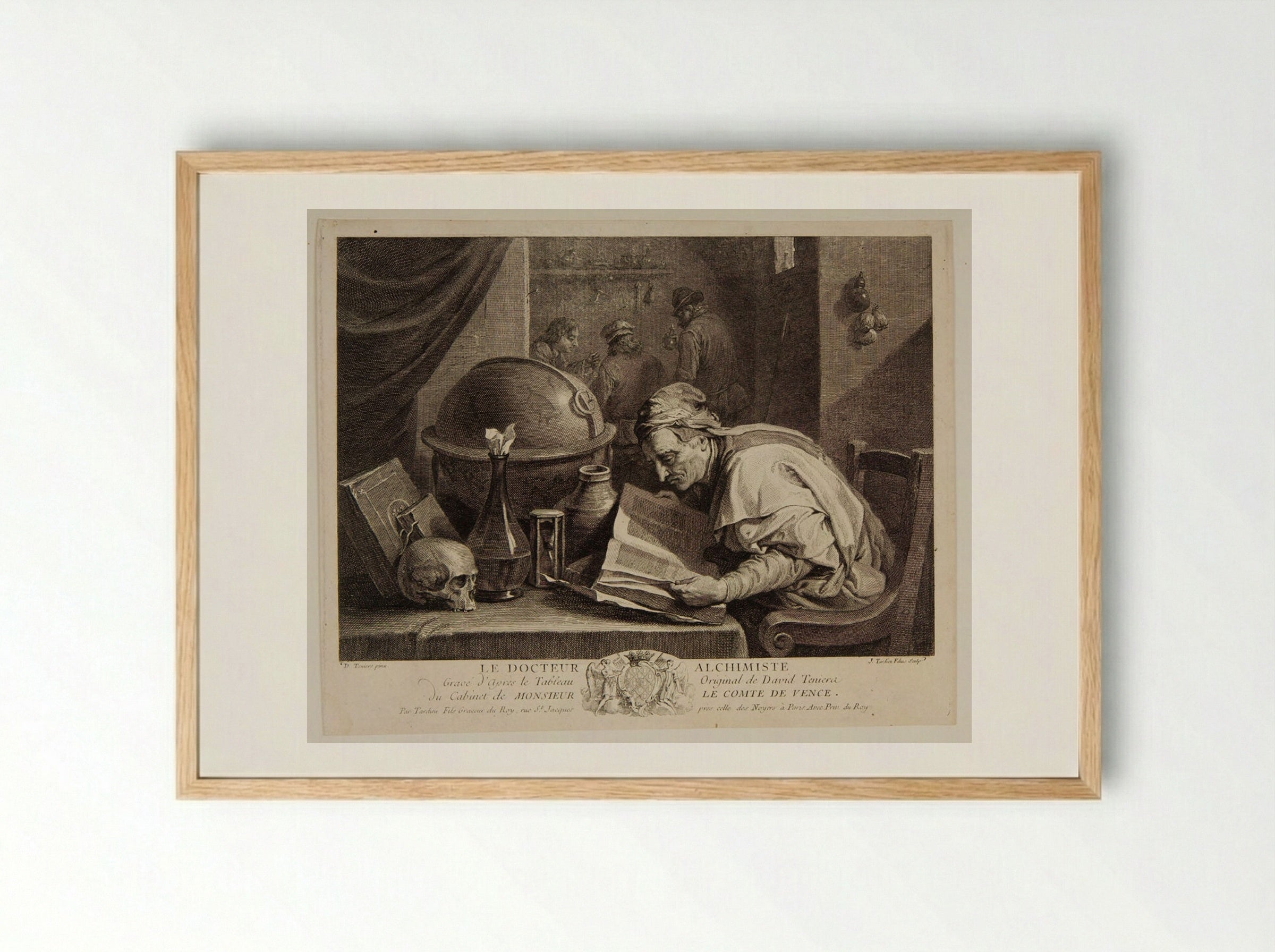 Le Docteur Alchimiste - Jacques Nicolas Tardieu - Framed Print Wood