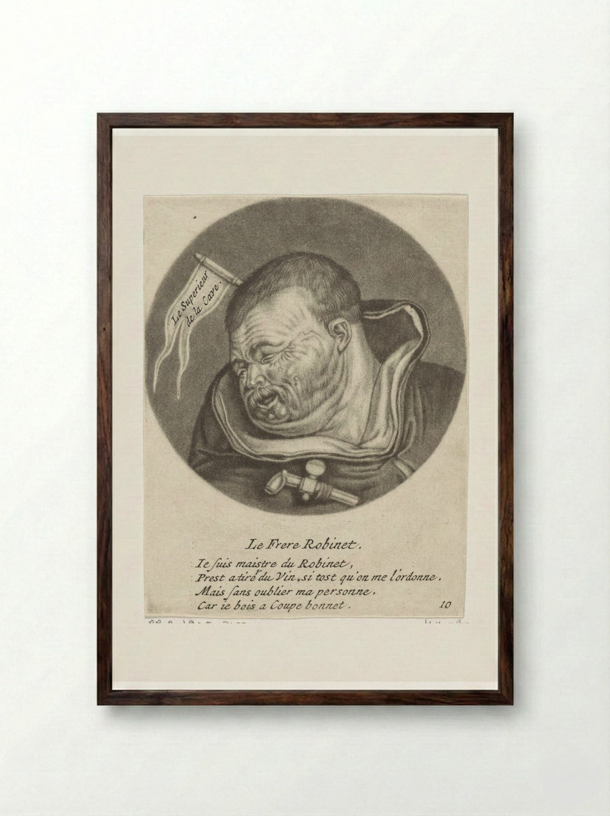 Le Frere Robinet - Jacob Gole - Framed Print Dark Wood