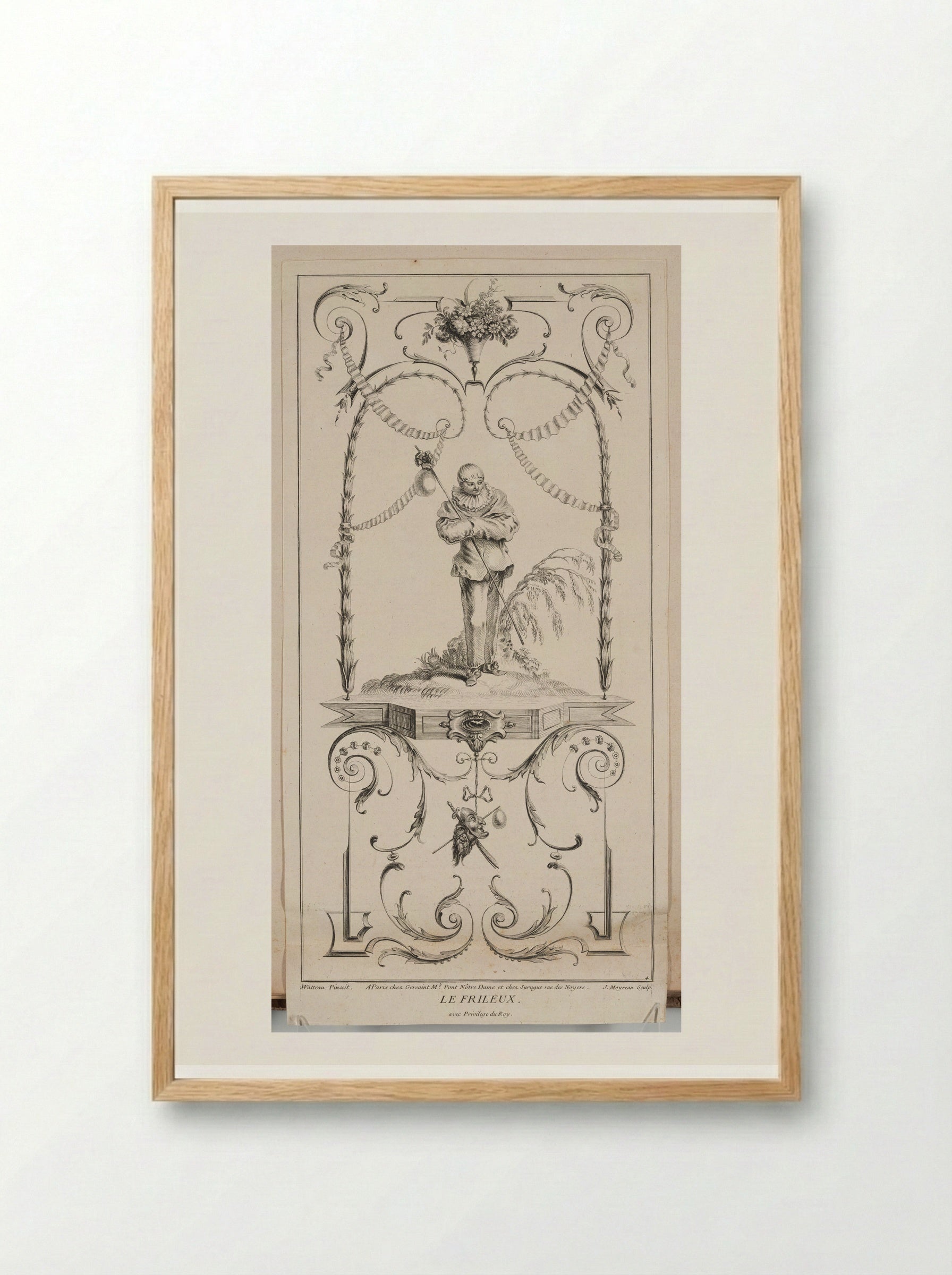 Le Frileux - Jean Moyreau - Framed Print Wood