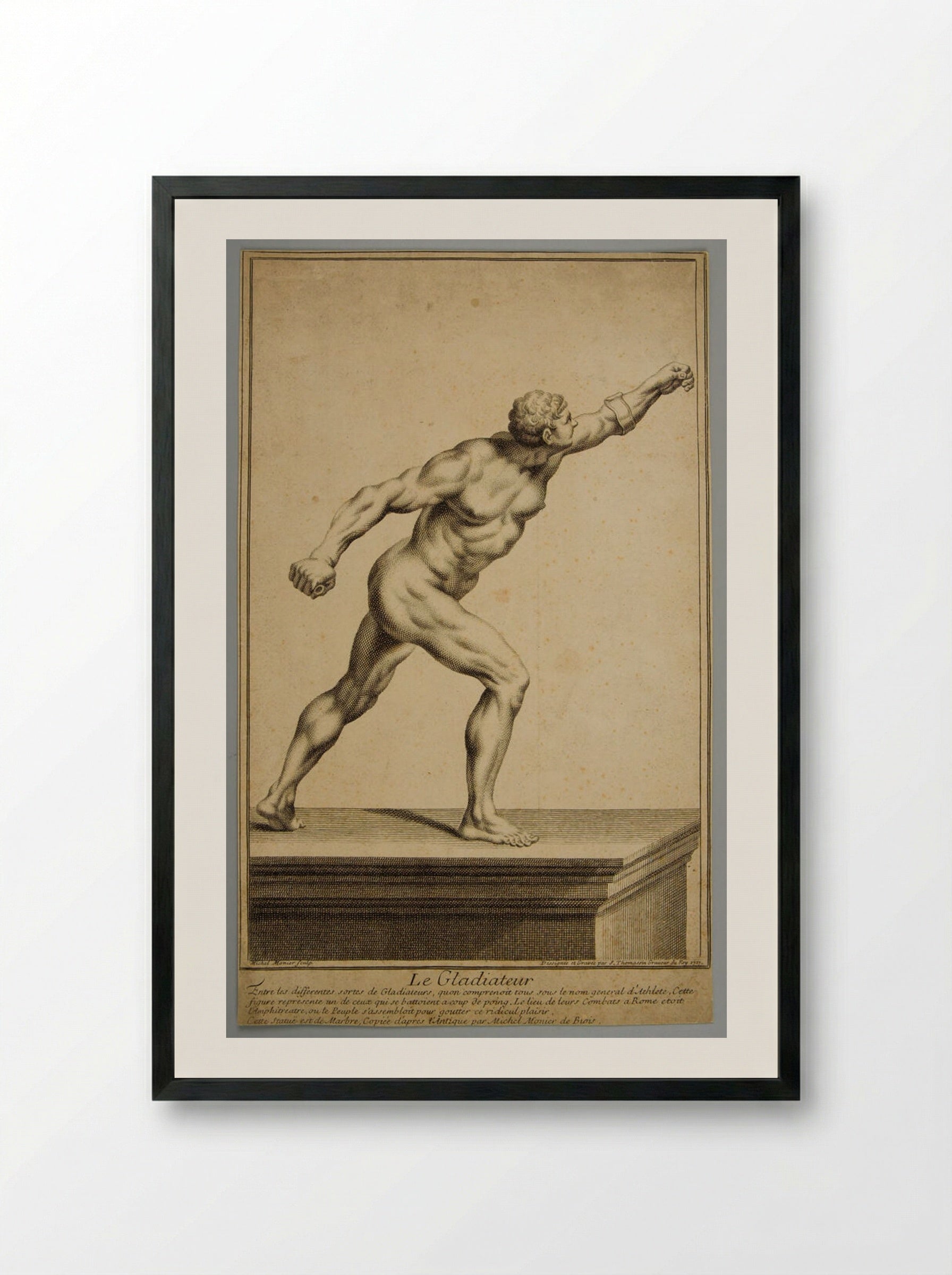 Le Gladiateur - Simon Thomassin - Framed Print Black