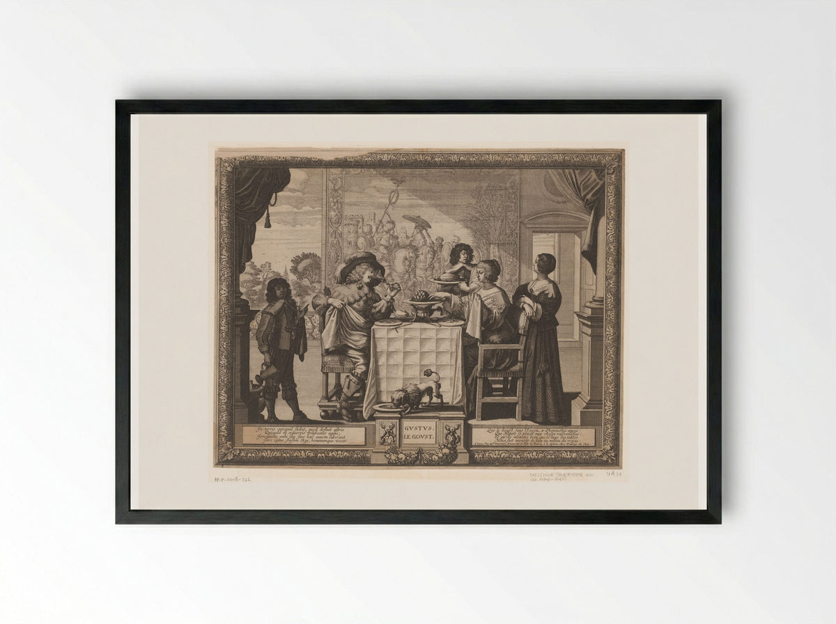 Le Goust (Taste) - Abraham Bosse - Framed Print Black